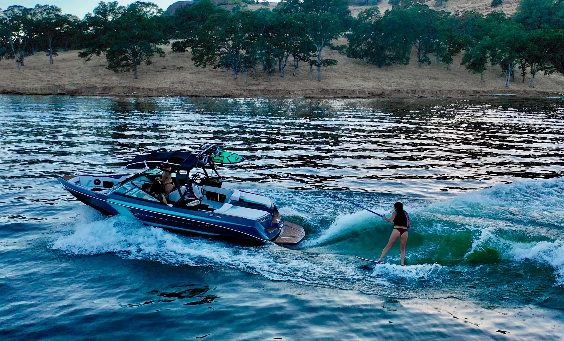 Super Air Nautique Wakeboat Charter on Lake Tulloch