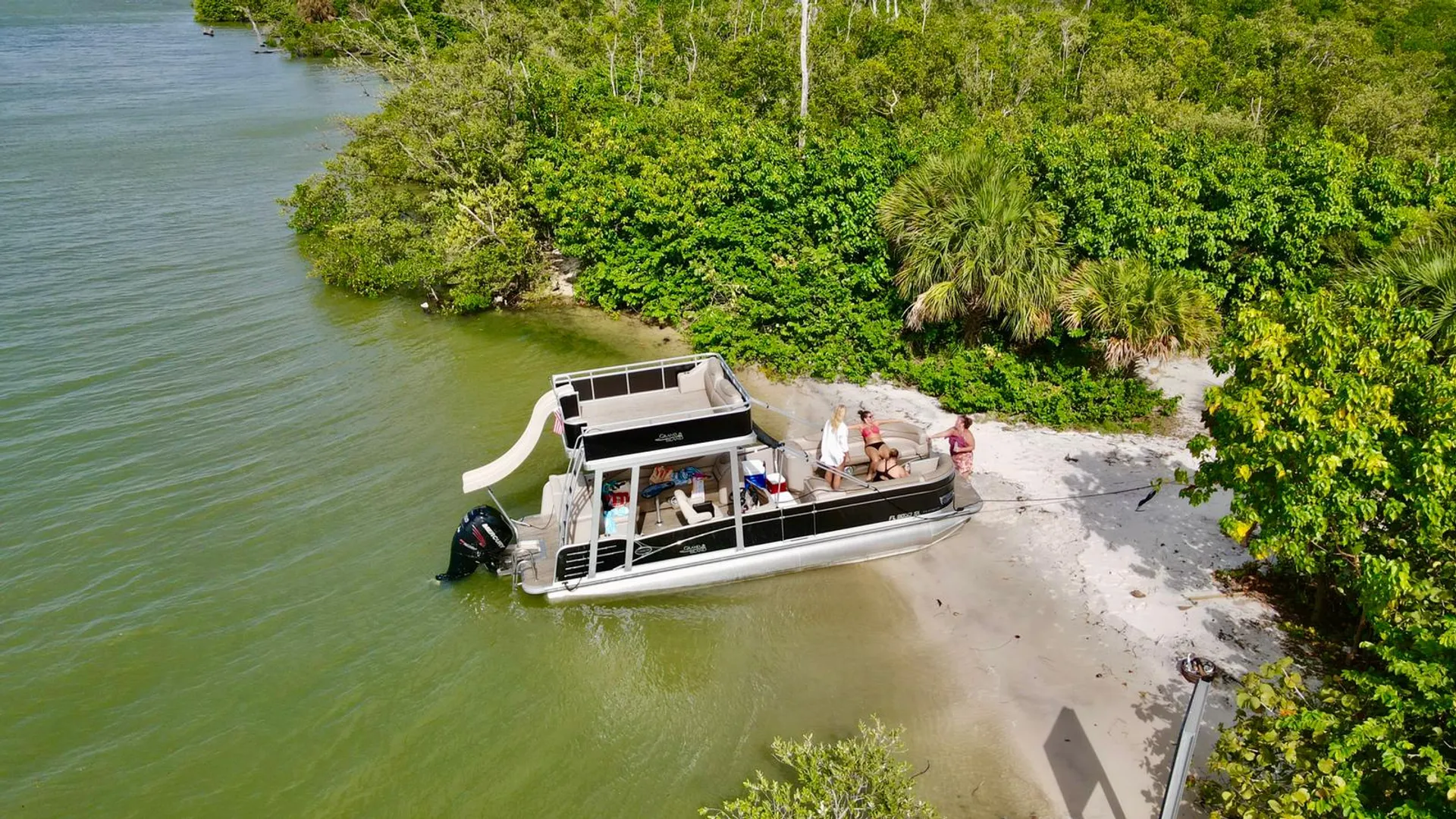 Double Decker Pontoon with a Slide in Jupiter/Peanut Island