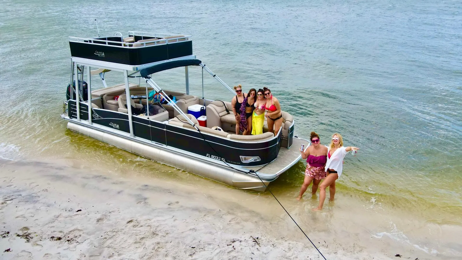 Double Decker Pontoon with a Slide in Jupiter/Peanut Island