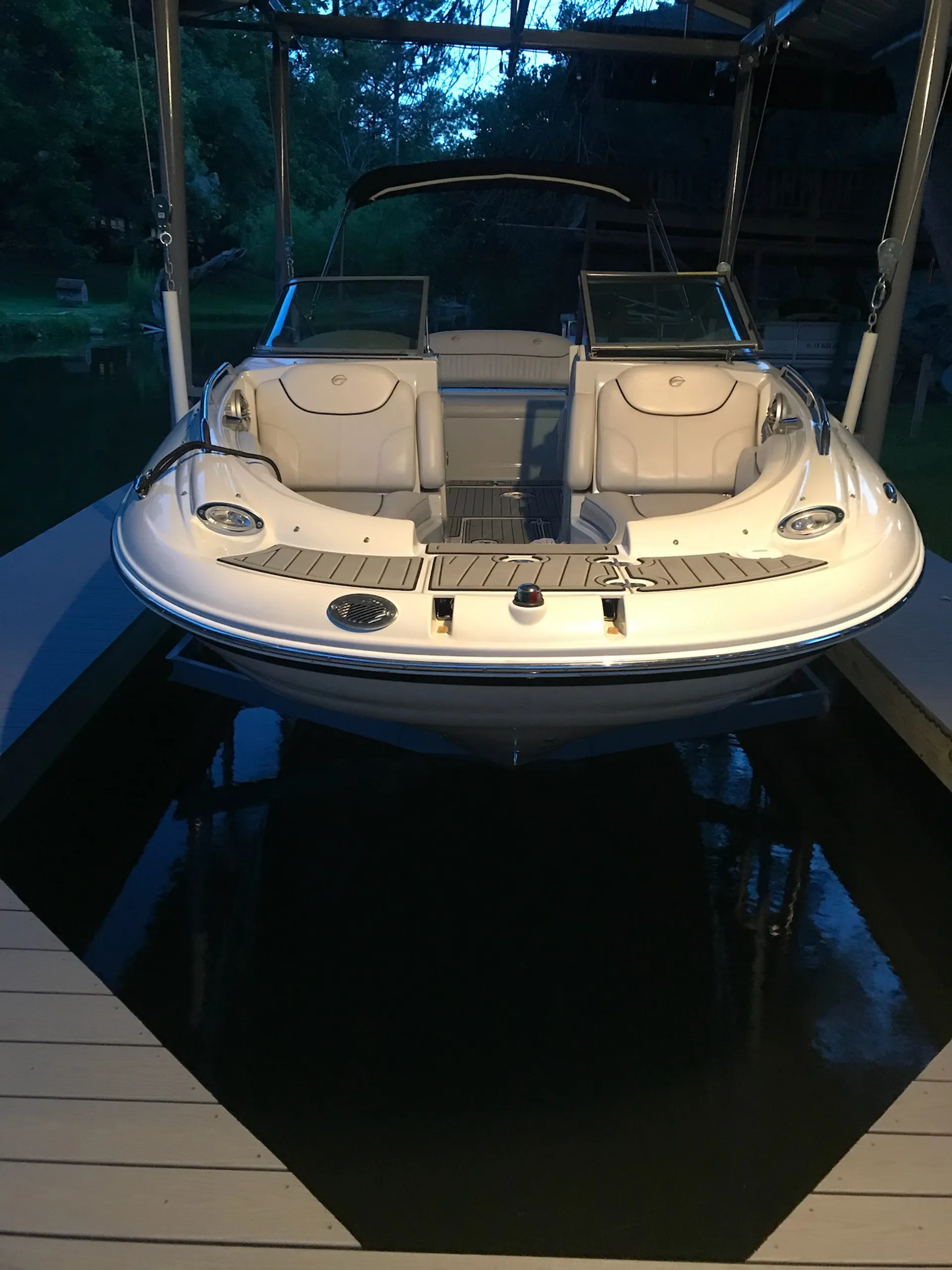 Beautiful Crownline with a licensed Capt.  fits 8