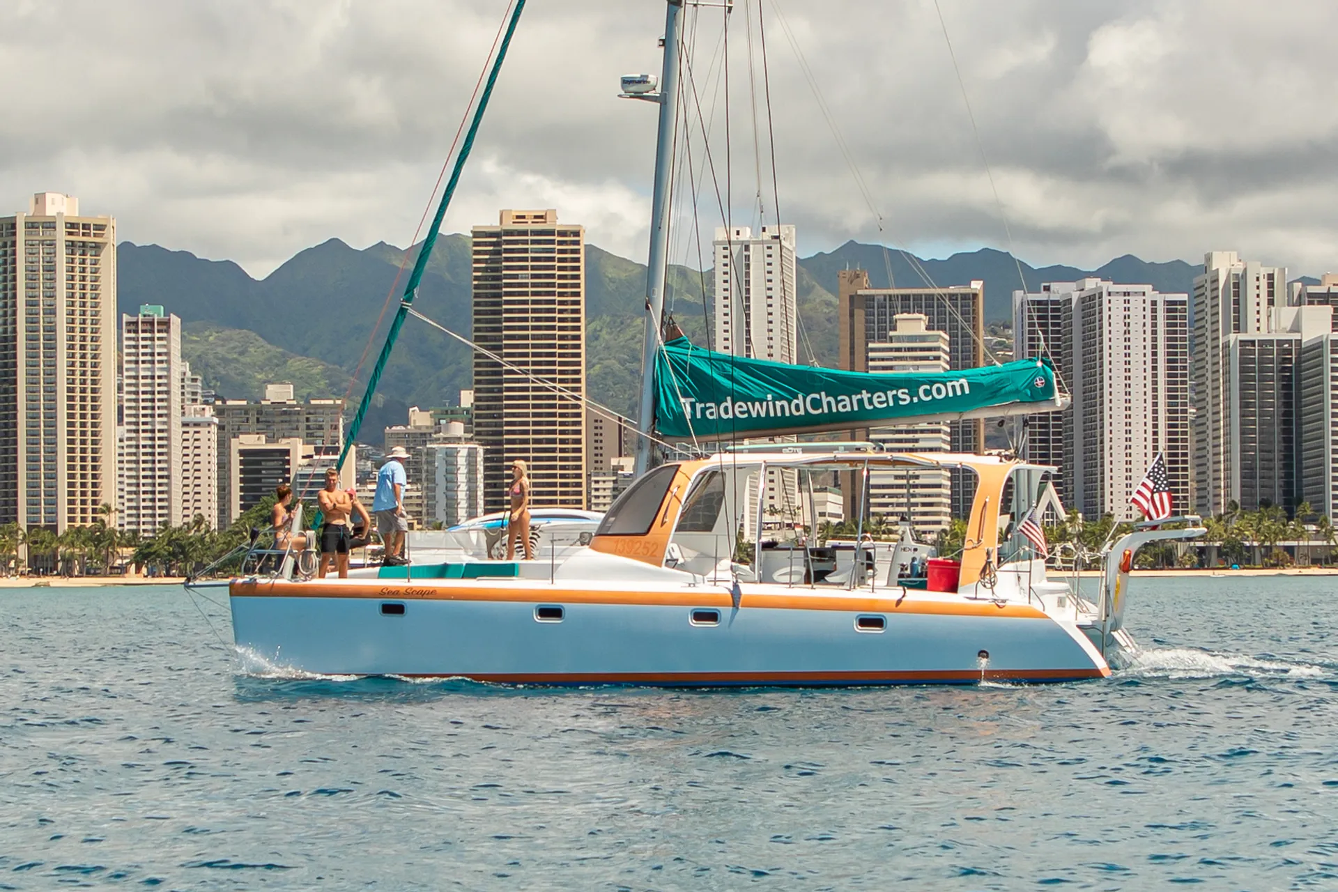 Luxury High Performance Waikiki Sailing Catamaran