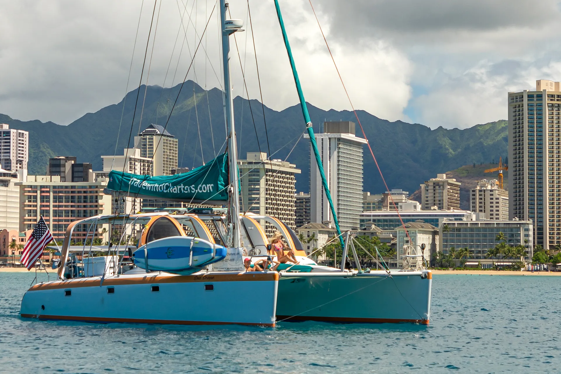 Luxury High Performance Waikiki Sailing Catamaran