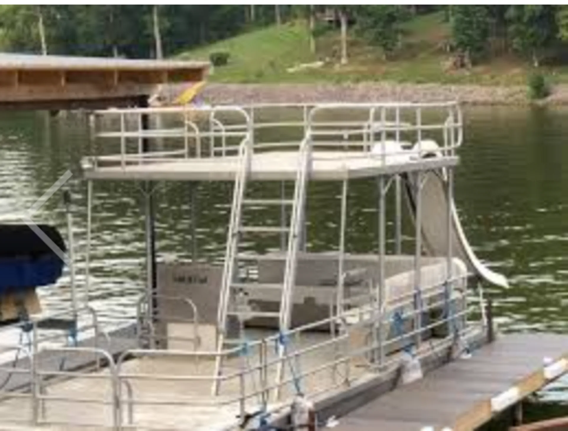 Ready for your party on double decker W/Slide in Canyon Lake! Cranes