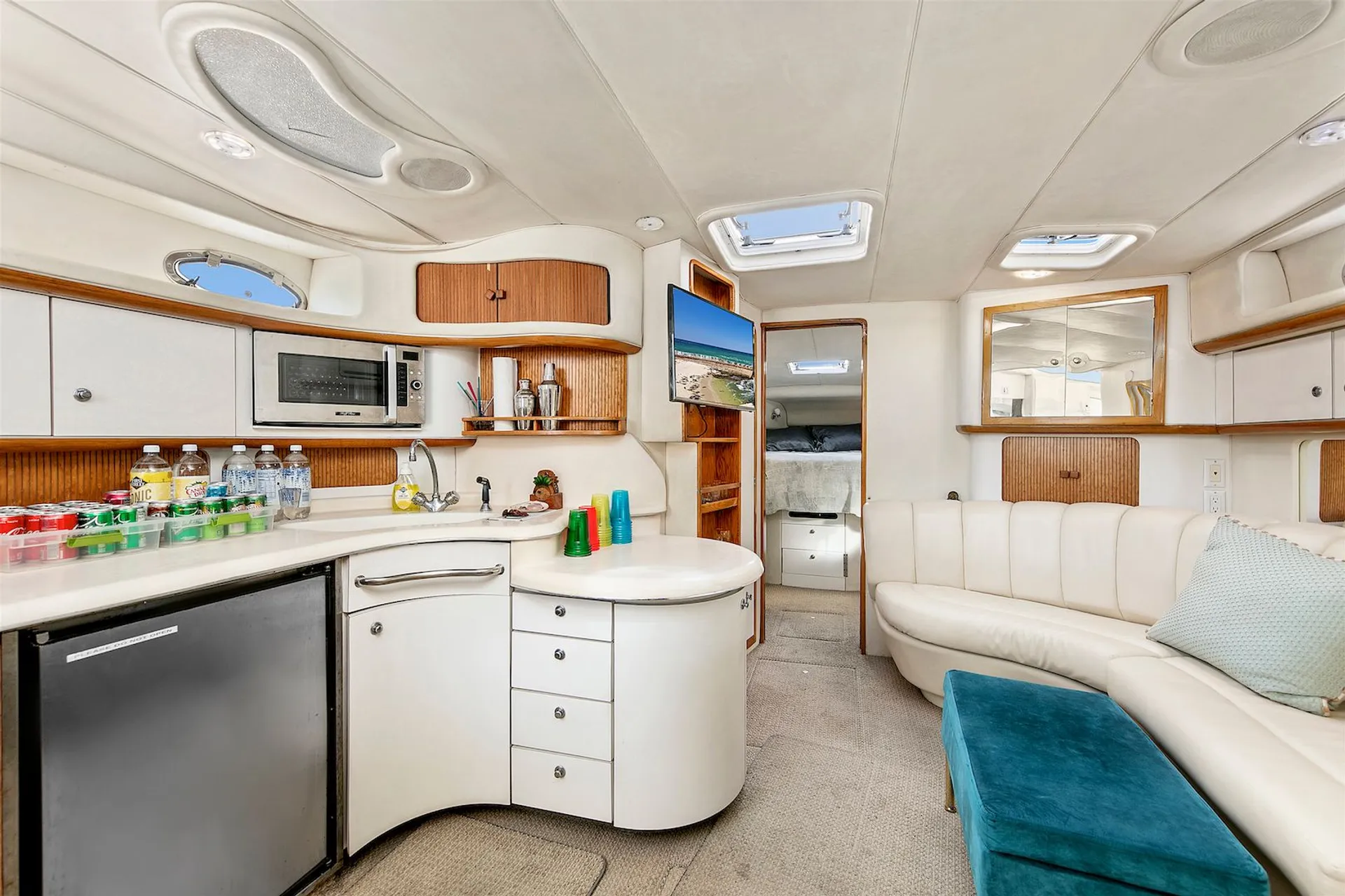 Miss Jen II, 50 ft Party Yacht, huge bow for dancing, 13 passengers
