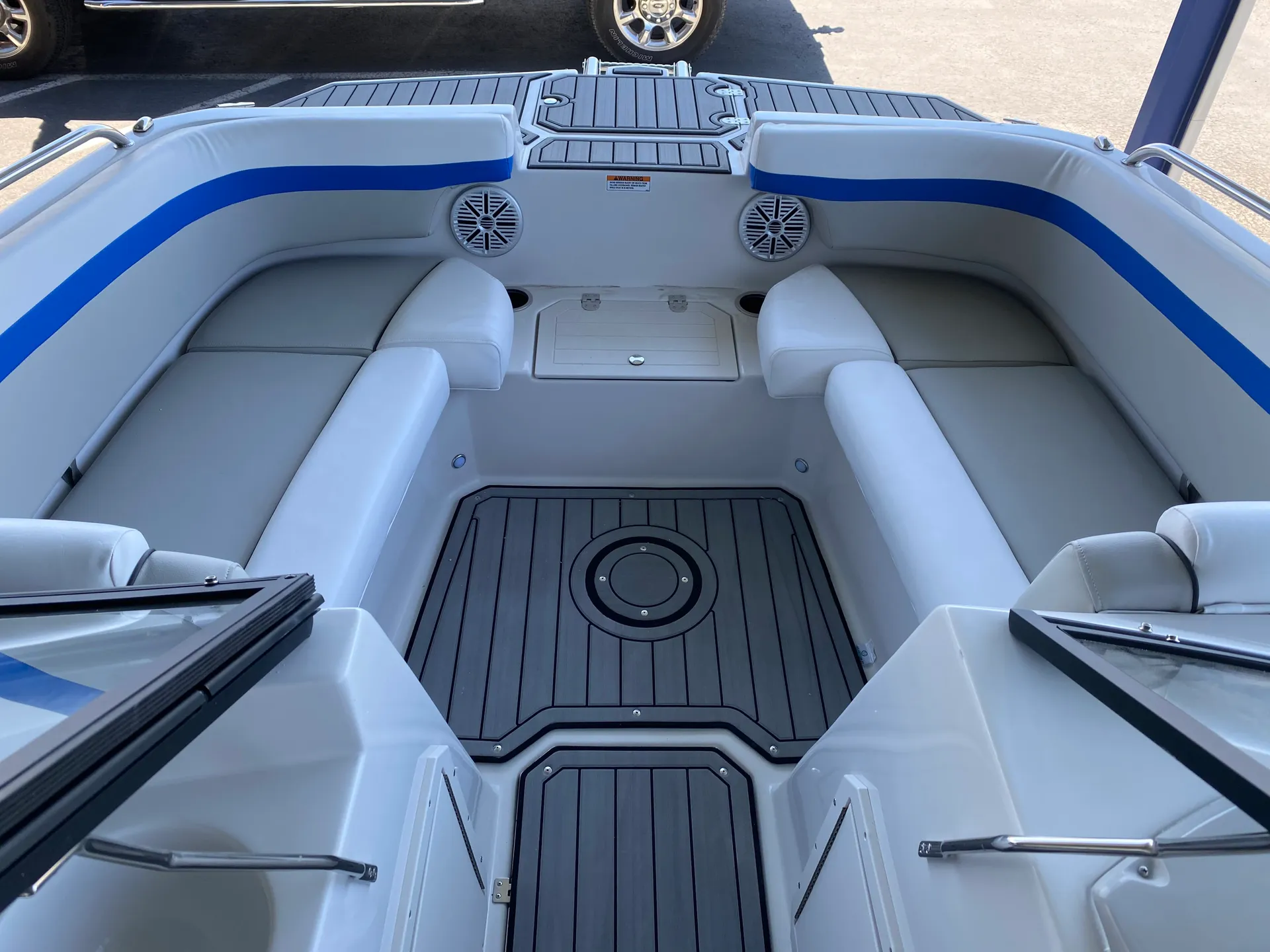 NEW deck boat with swim platforms