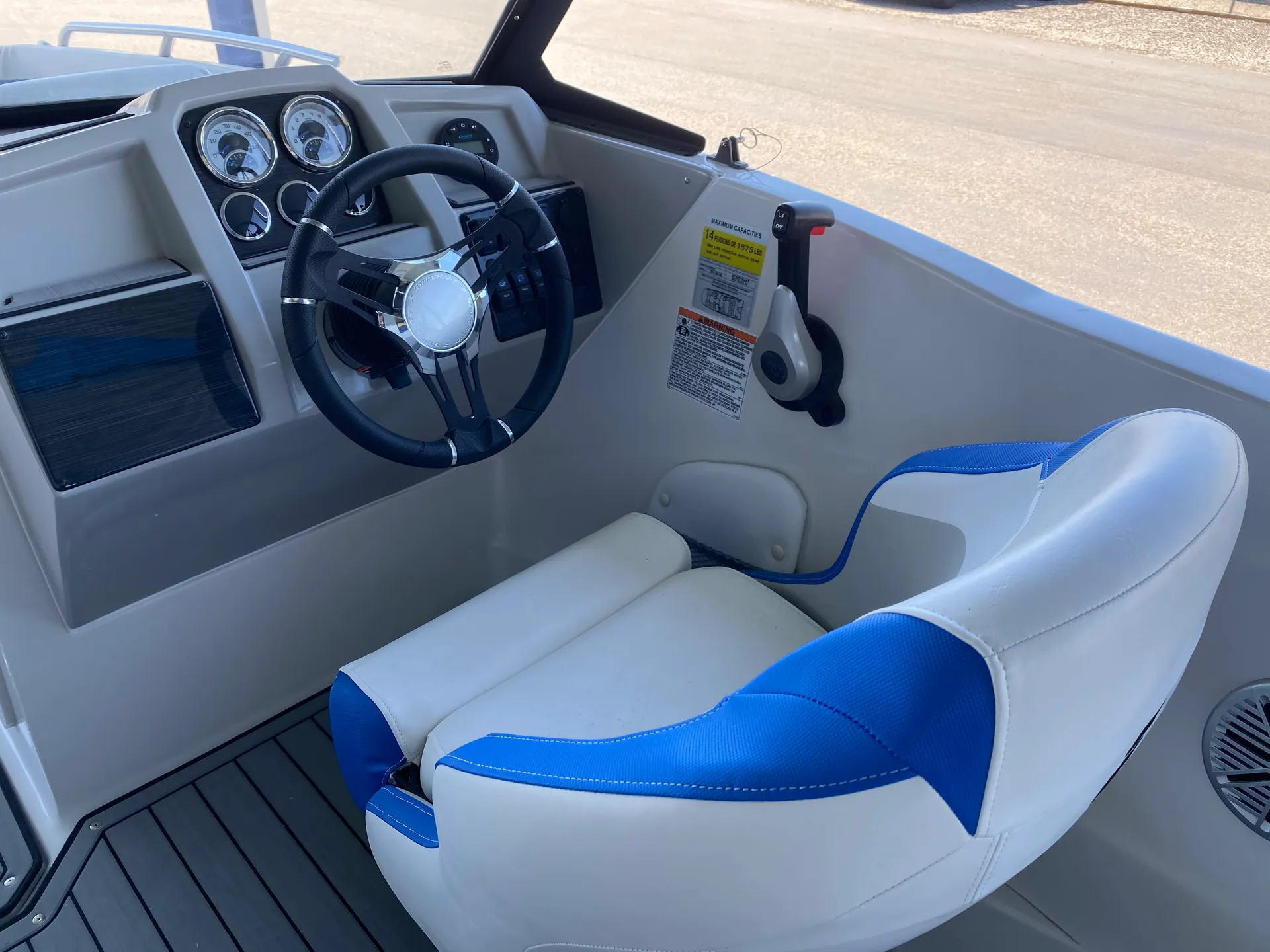 NEW deck boat with swim platforms