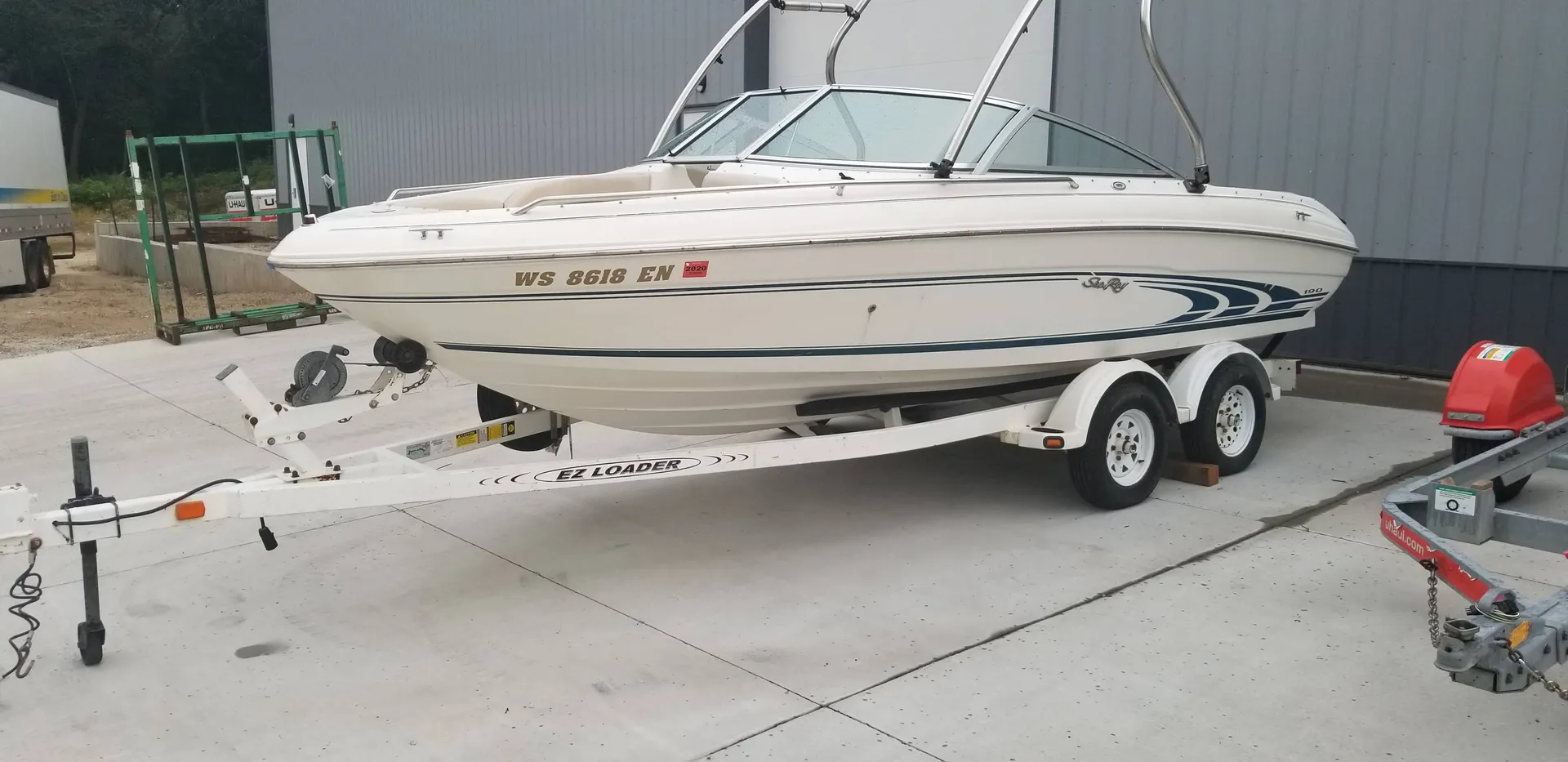 SeaRay 190 bowrider on beautiful Silver Lake WI