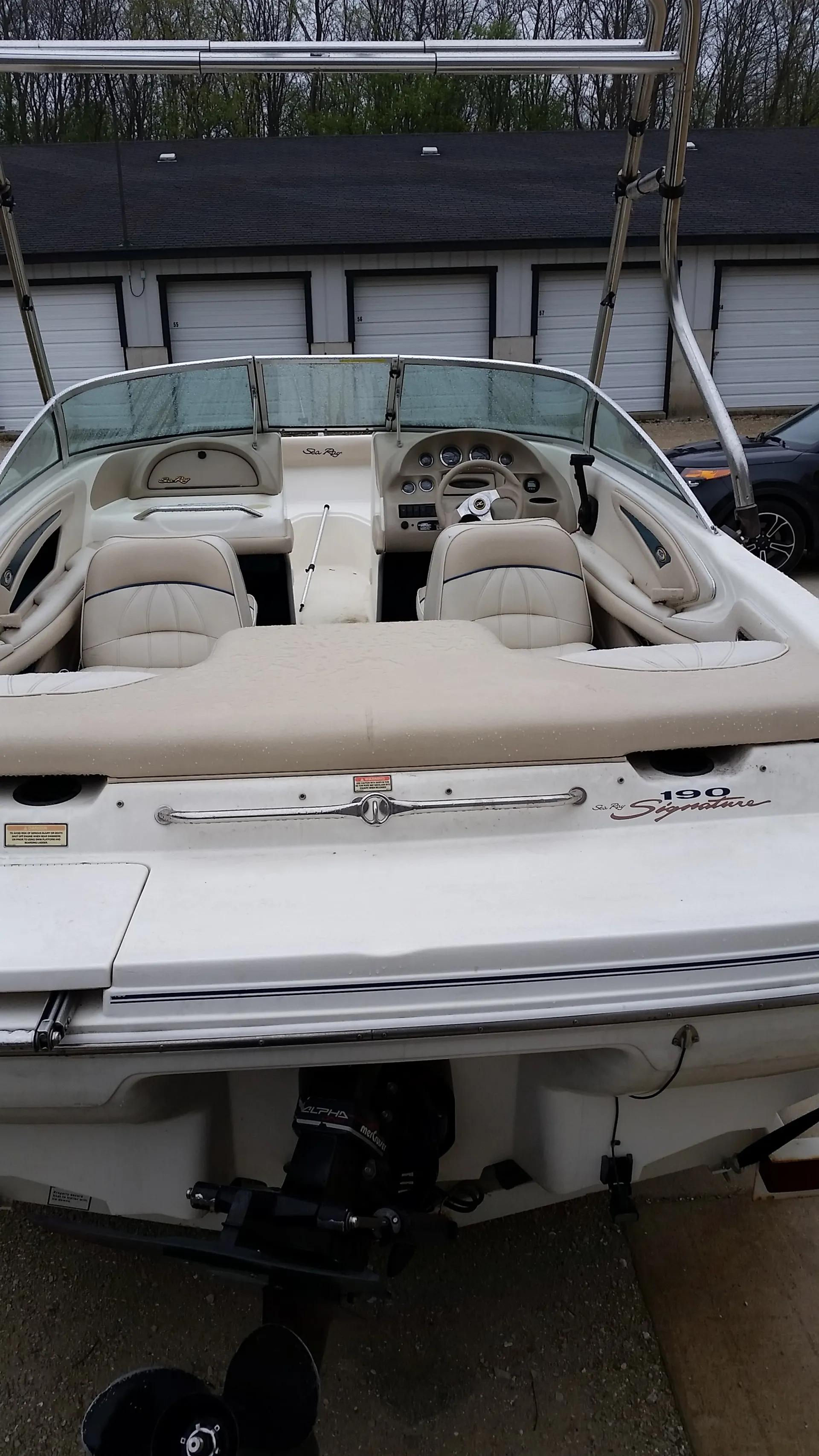 SeaRay 190 bowrider on beautiful Silver Lake WI
