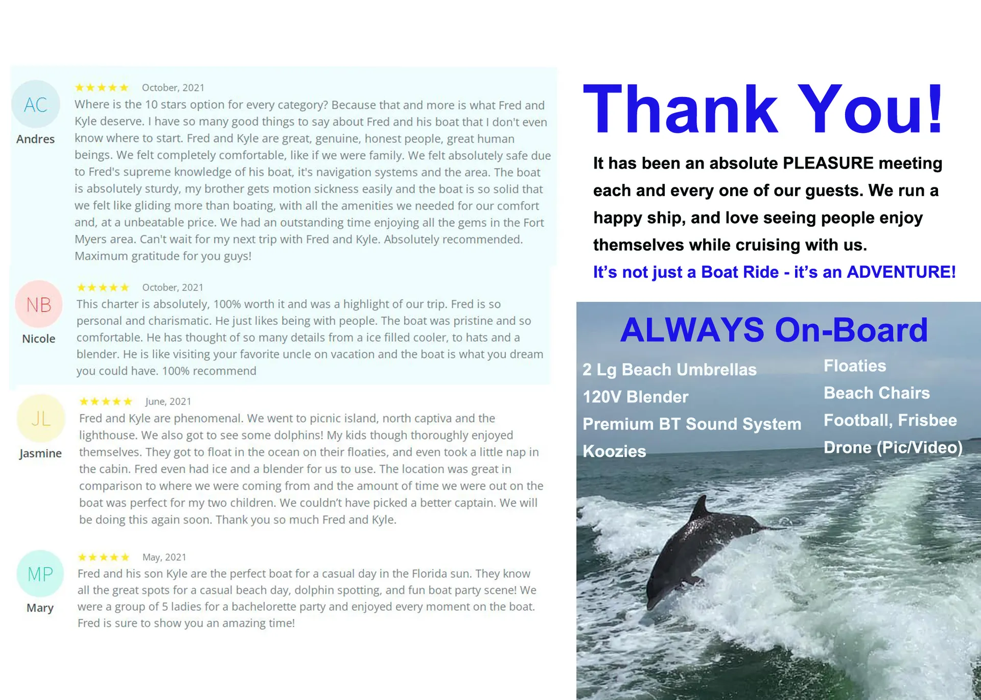 Twin Engine Powerboat Fun & Adventure in Comfort & Style !!!