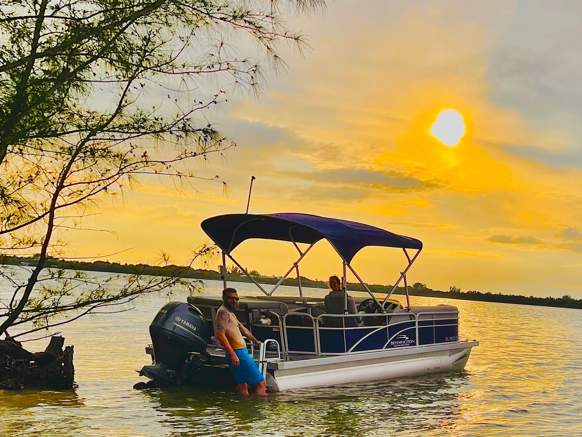 Fuel and iced down cooler with a dozen waters are included