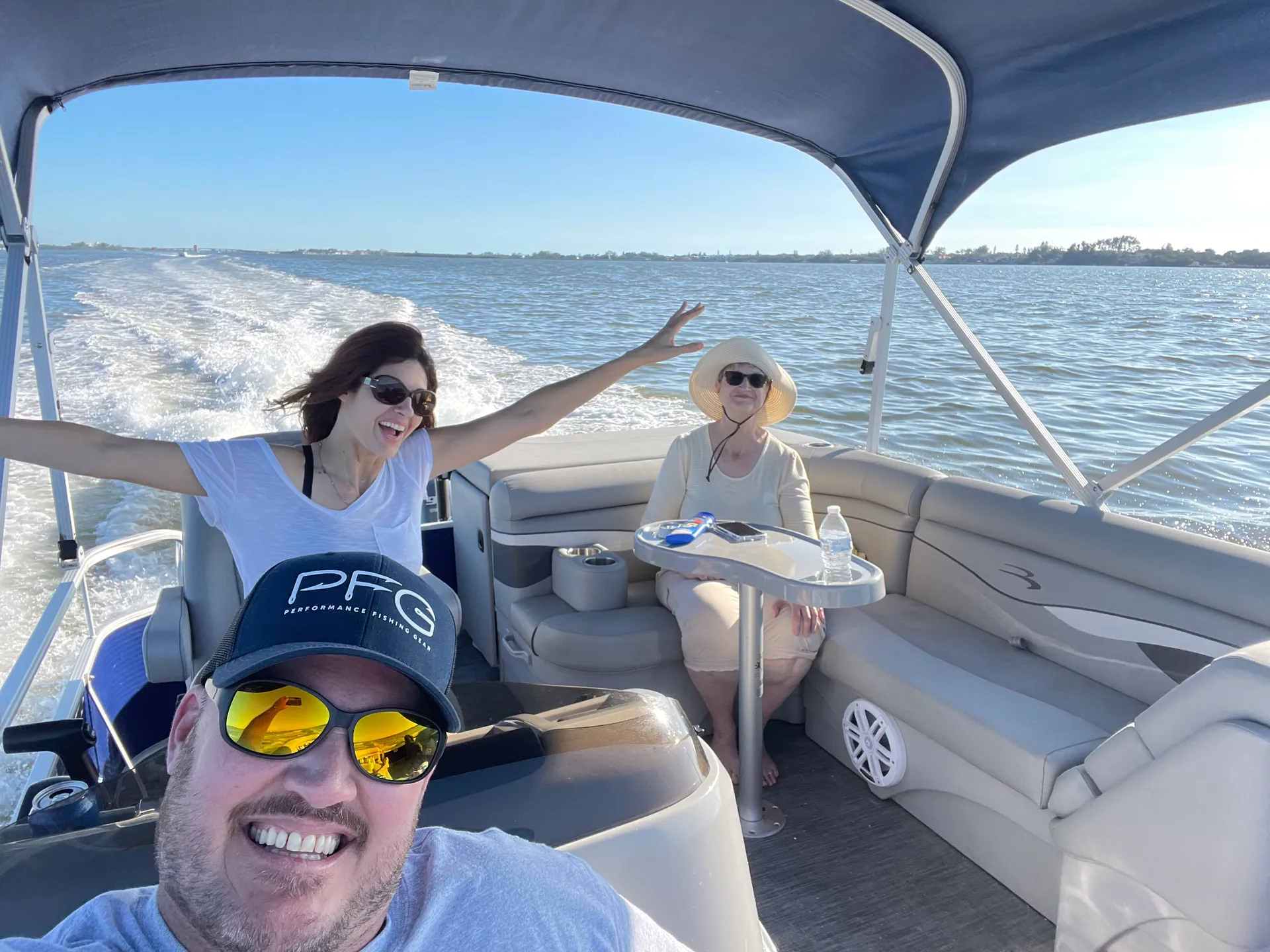 Fuel and iced down cooler with a dozen waters are included