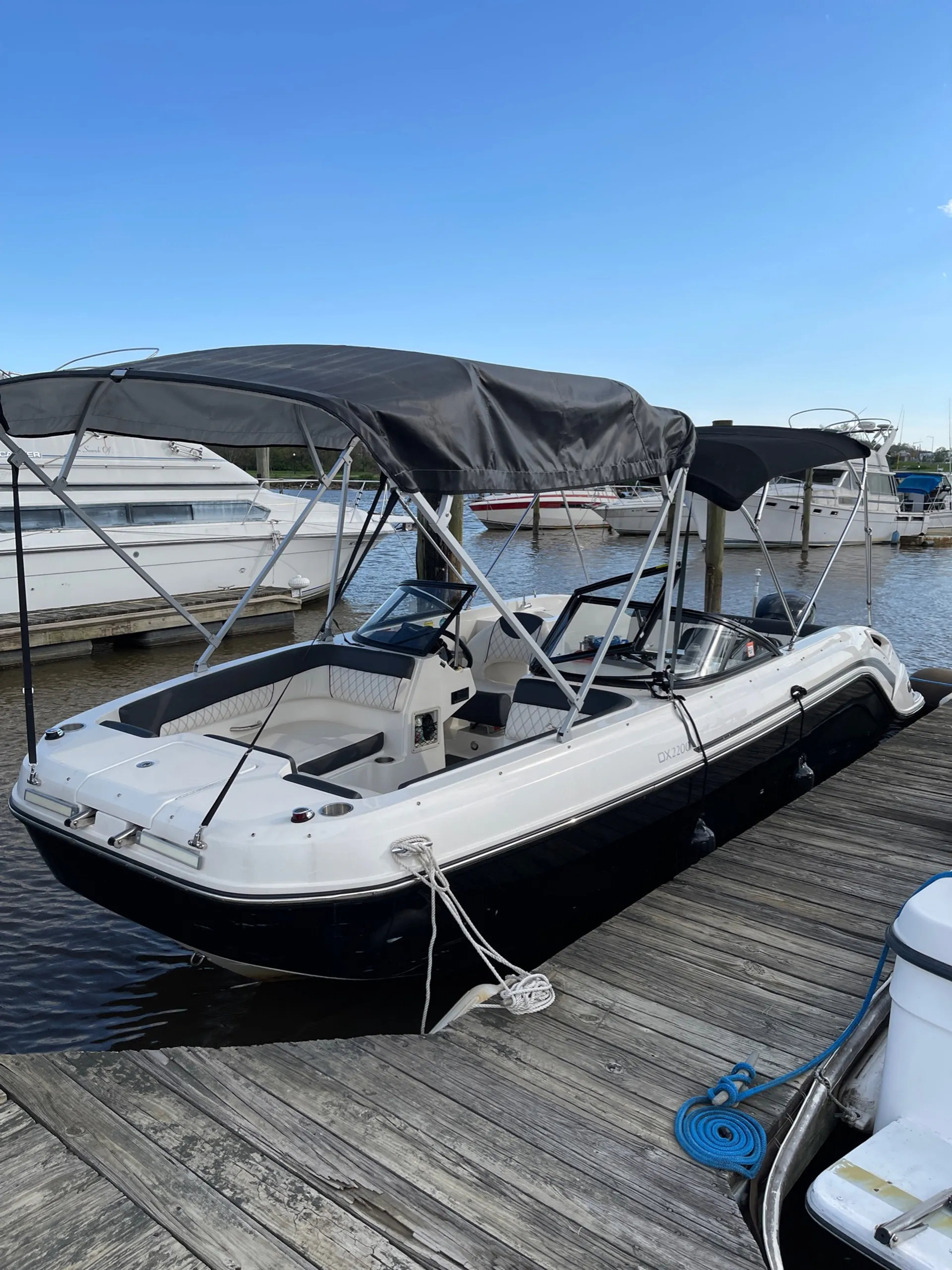 DMV’s Cleanest Party Deck Boat Bayliner with Mercury 150