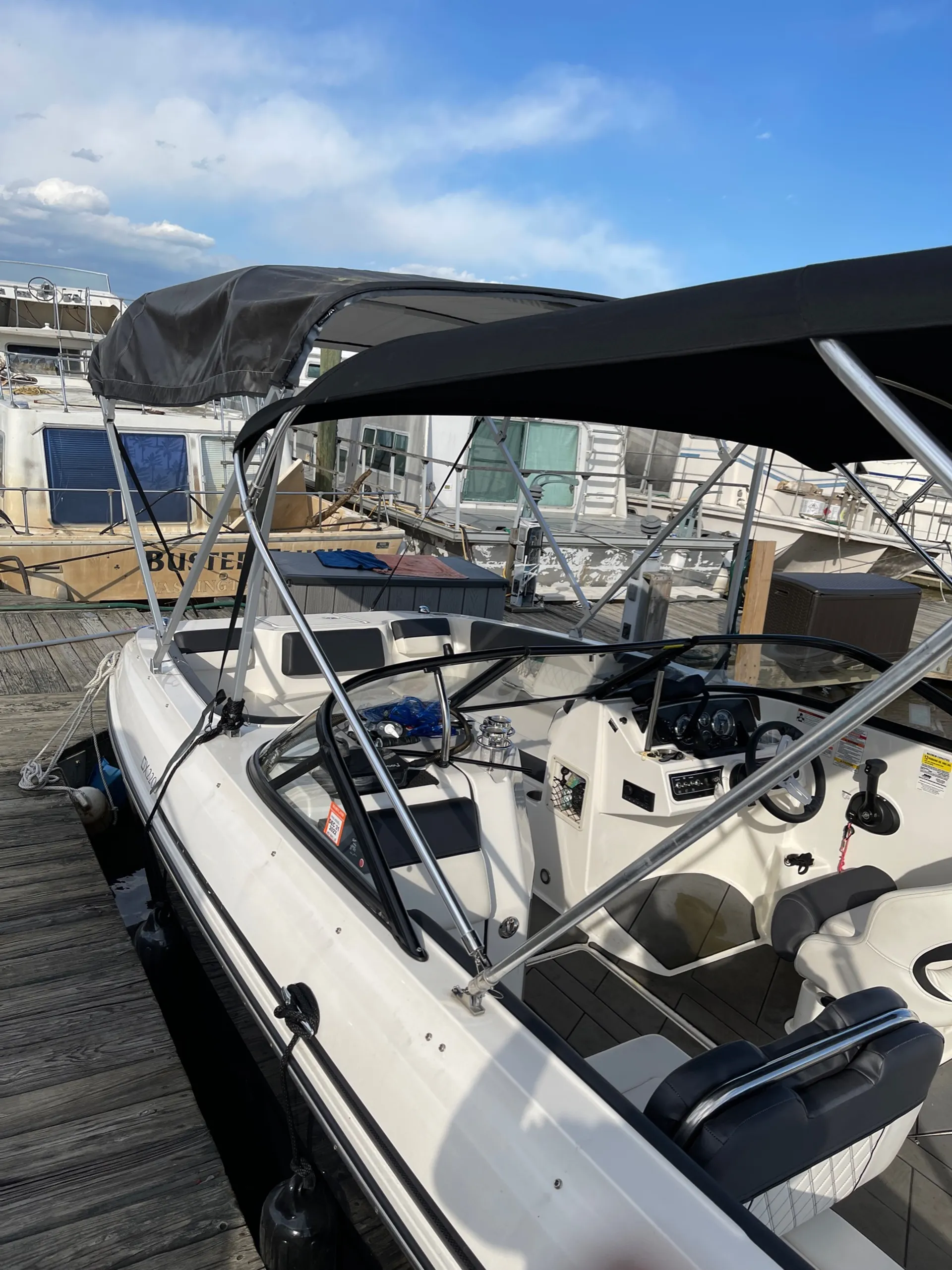 DMV’s Cleanest Party Deck Boat Bayliner with Mercury 150