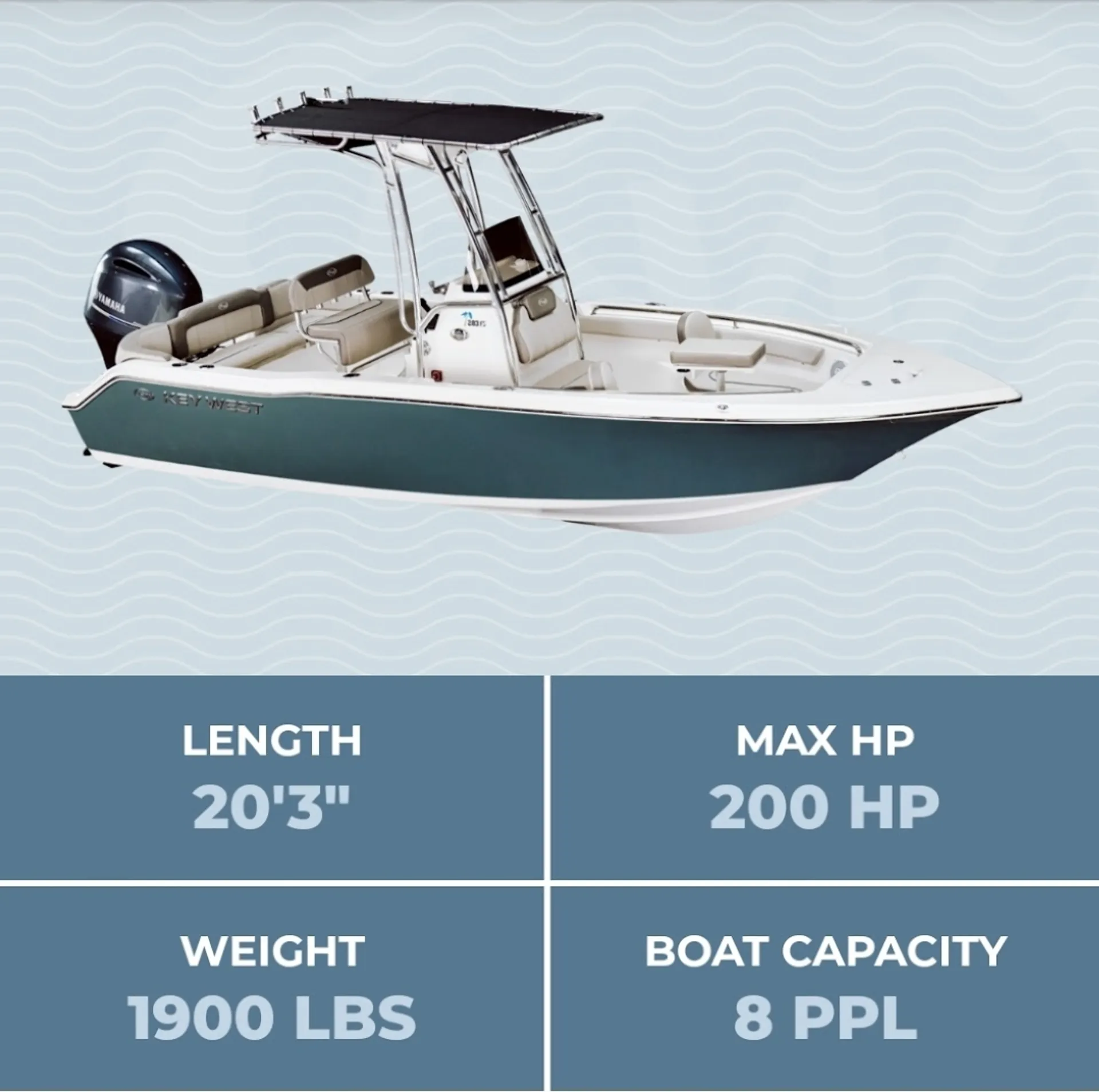 KEY WEST 203FS - Captained - Cruise, Fish, Party!