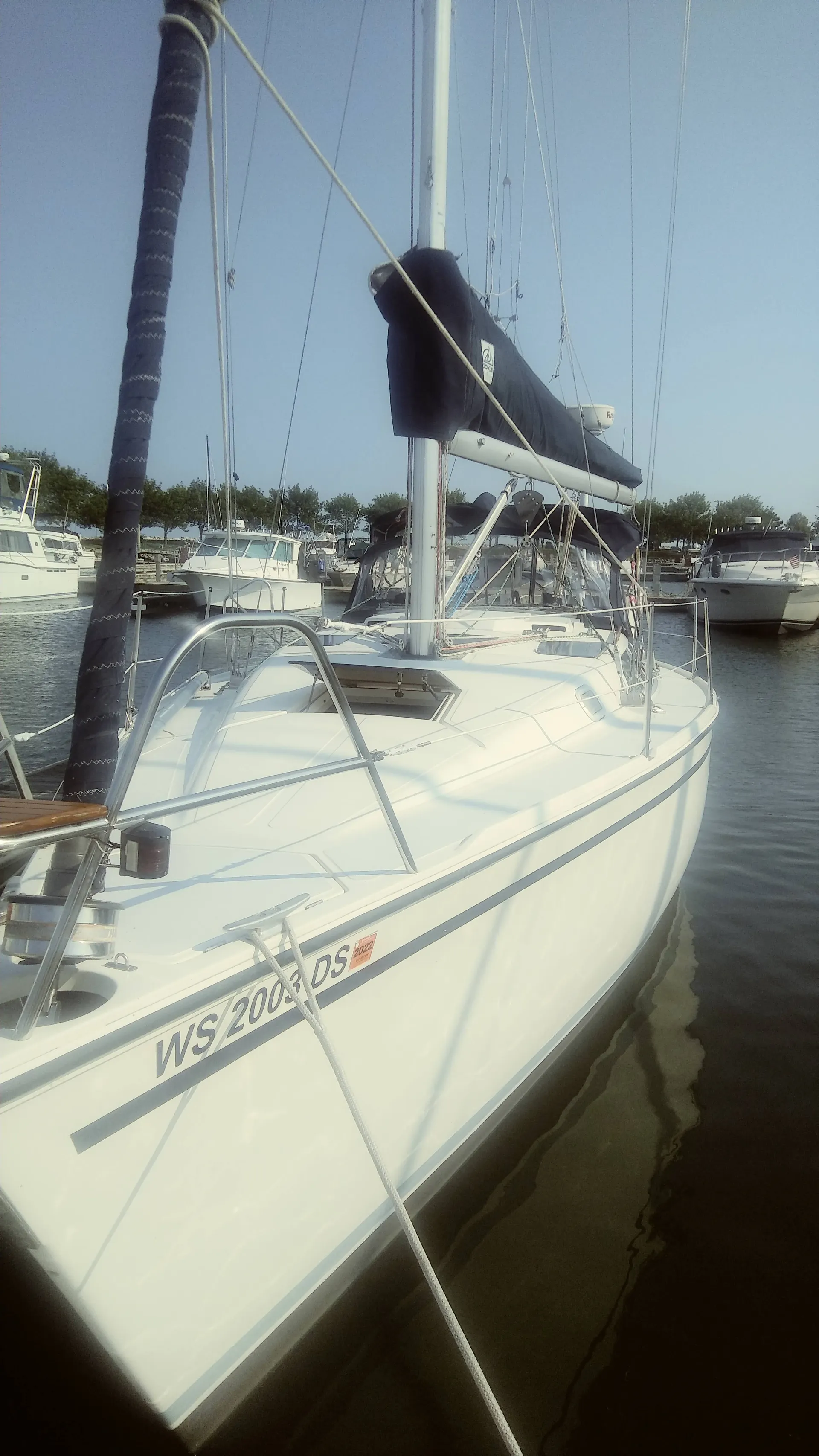 Sailing Lake Michigan out for Racine, WI