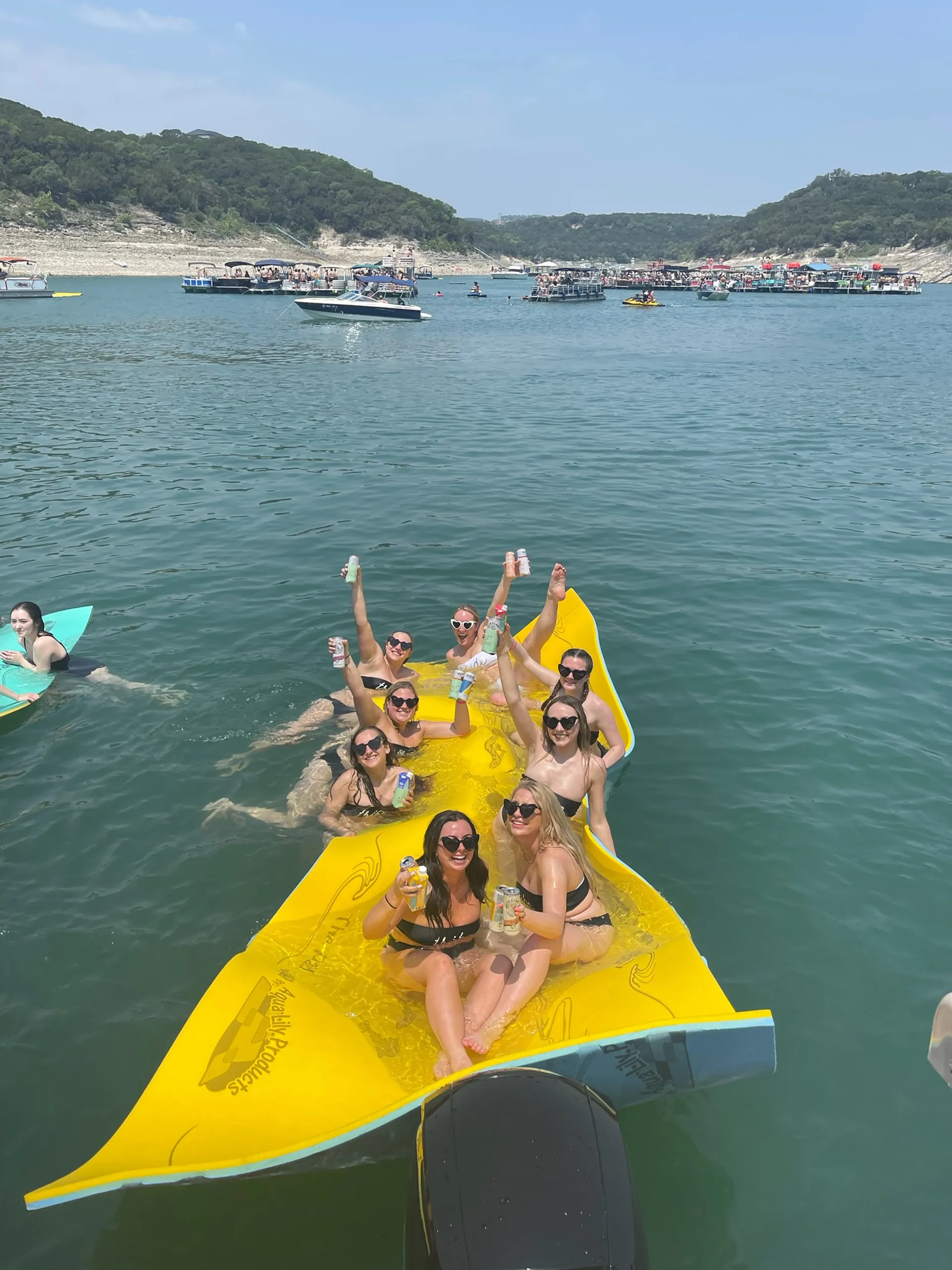 Double Decker Pontoon Boat with a Waterside on Lake Travis!