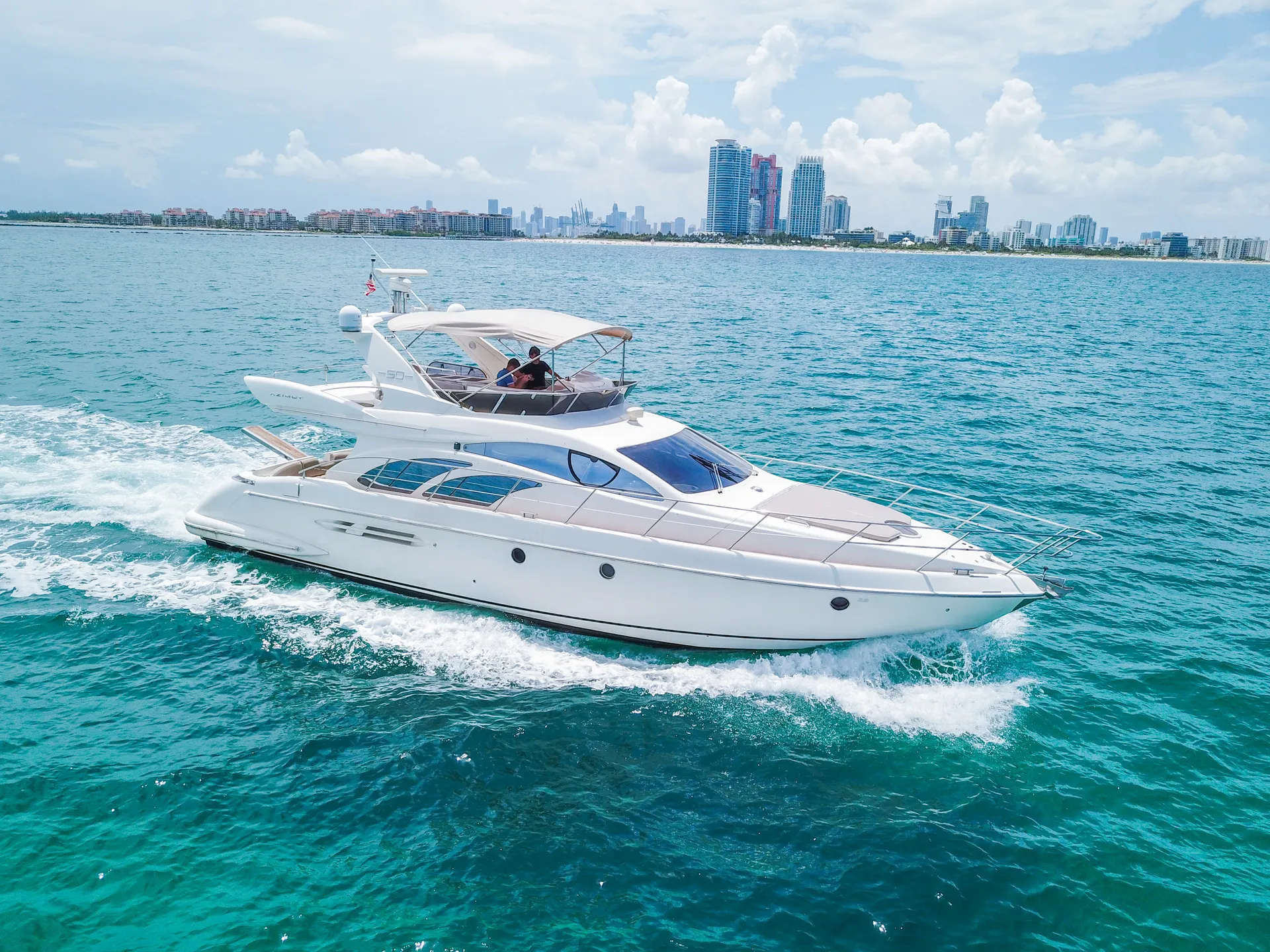 Rent this Azimut 50 in Miami Beach! With free 1 hour jet ski!!!