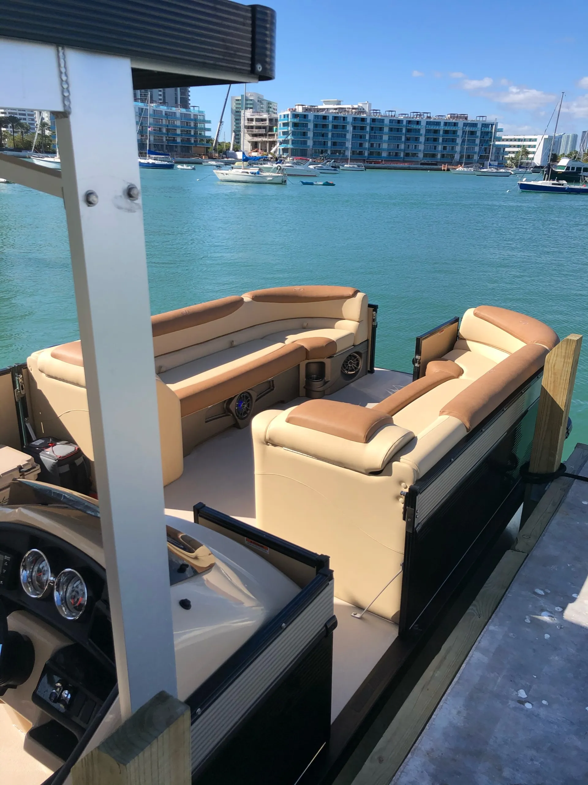 WE HAVE 3  DOUBLE DECK TRITOONS WITH UPPER DECK AND WATERSLIDE 