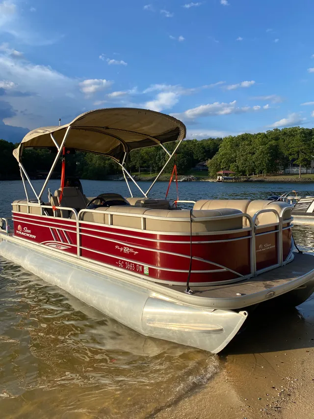 Rent a Sun Tracker by Tracker Marine pontoon in Tega Cay, SC near me