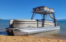 Luxury Double Decker Pontoon Party Boat with Slide boat photo