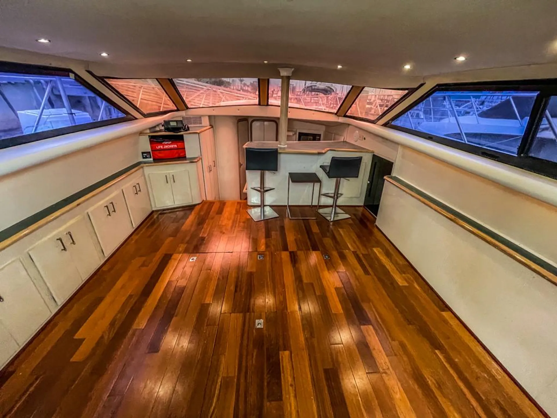 Enjoy life on a 50ft three level yacht. 12 people.