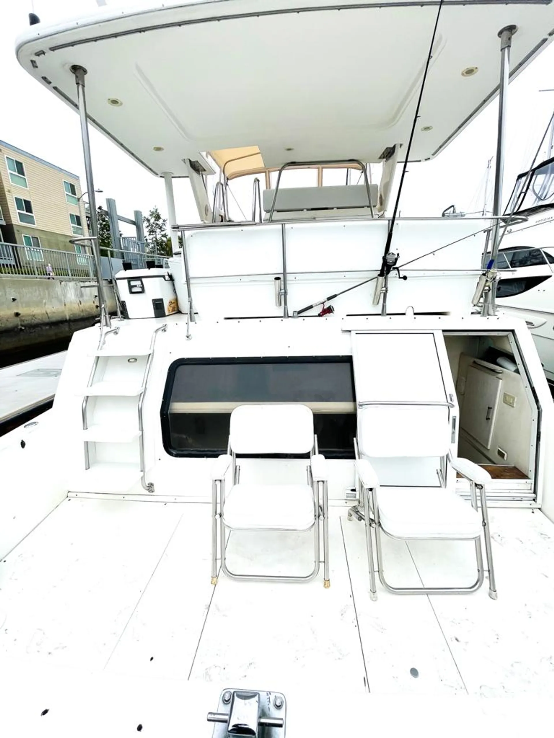 Enjoy life on a 50ft three level yacht. 12 people.