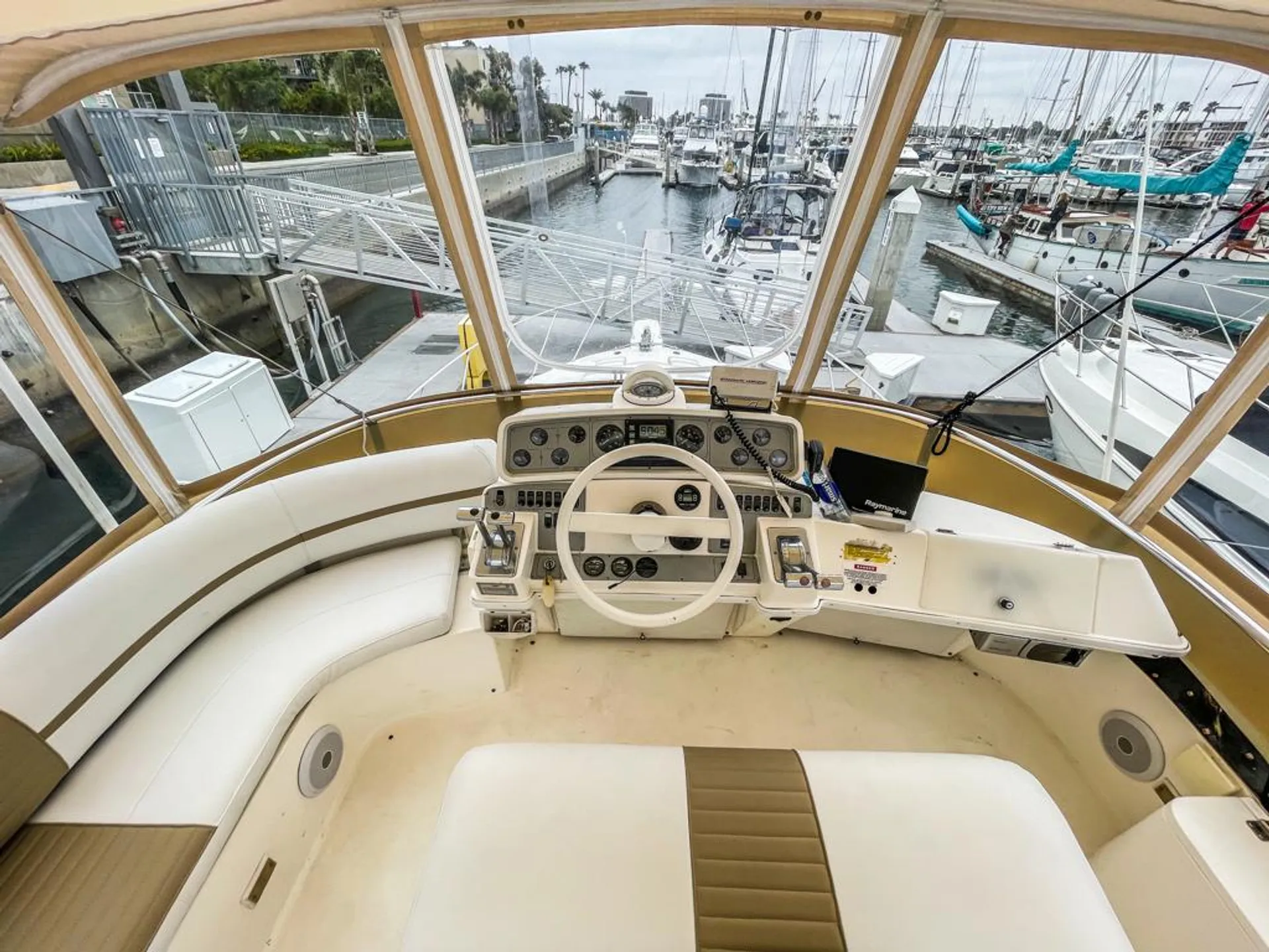 Enjoy life on a 50ft three level yacht. 12 people.