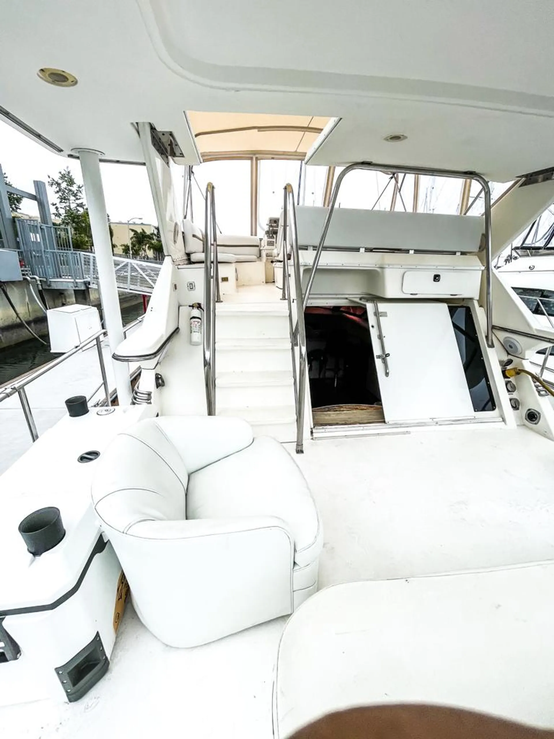 Enjoy life on a 50ft three level yacht. 12 people.