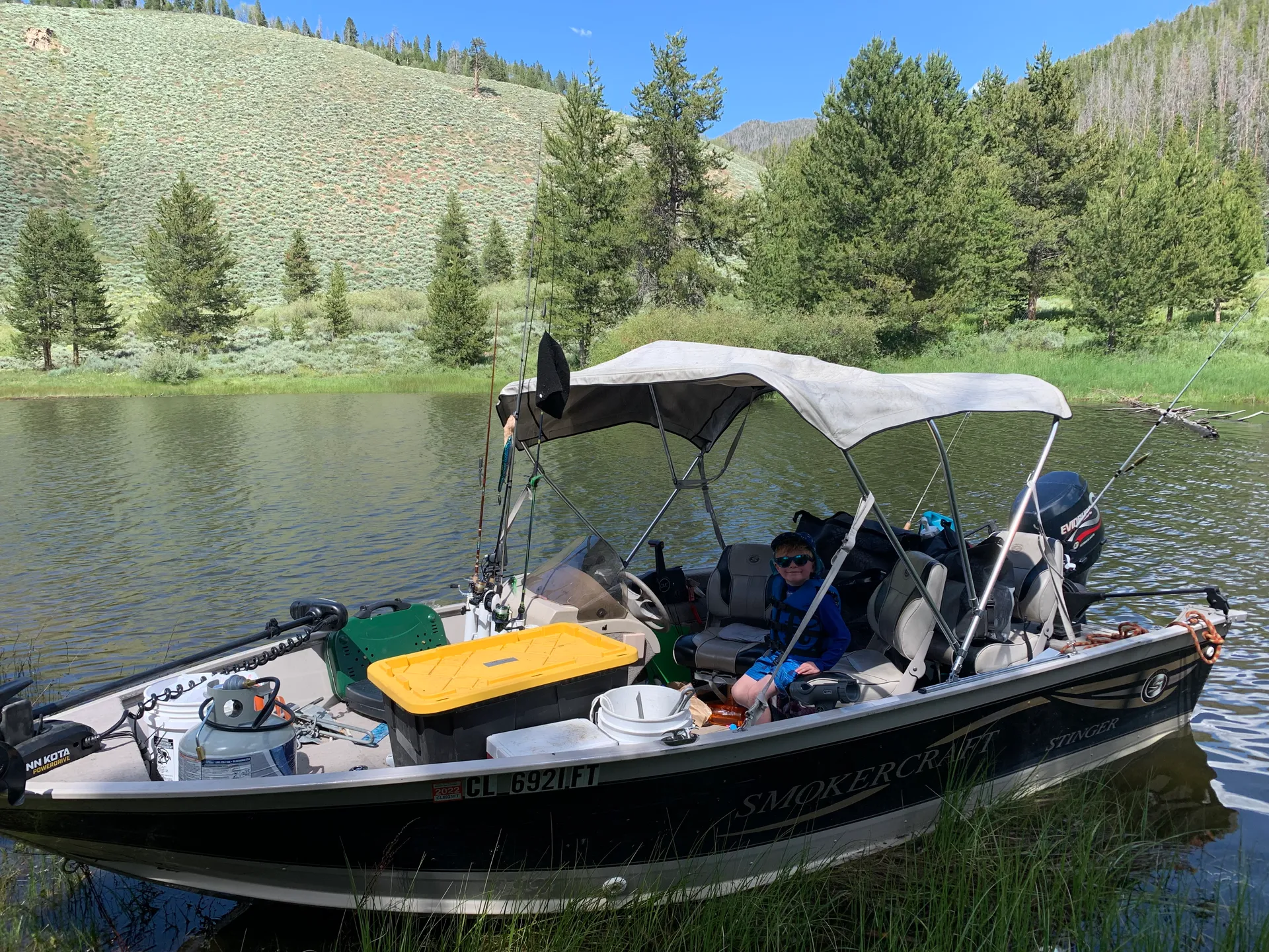 Fishing boat, down-rigger, trolling motor, finders