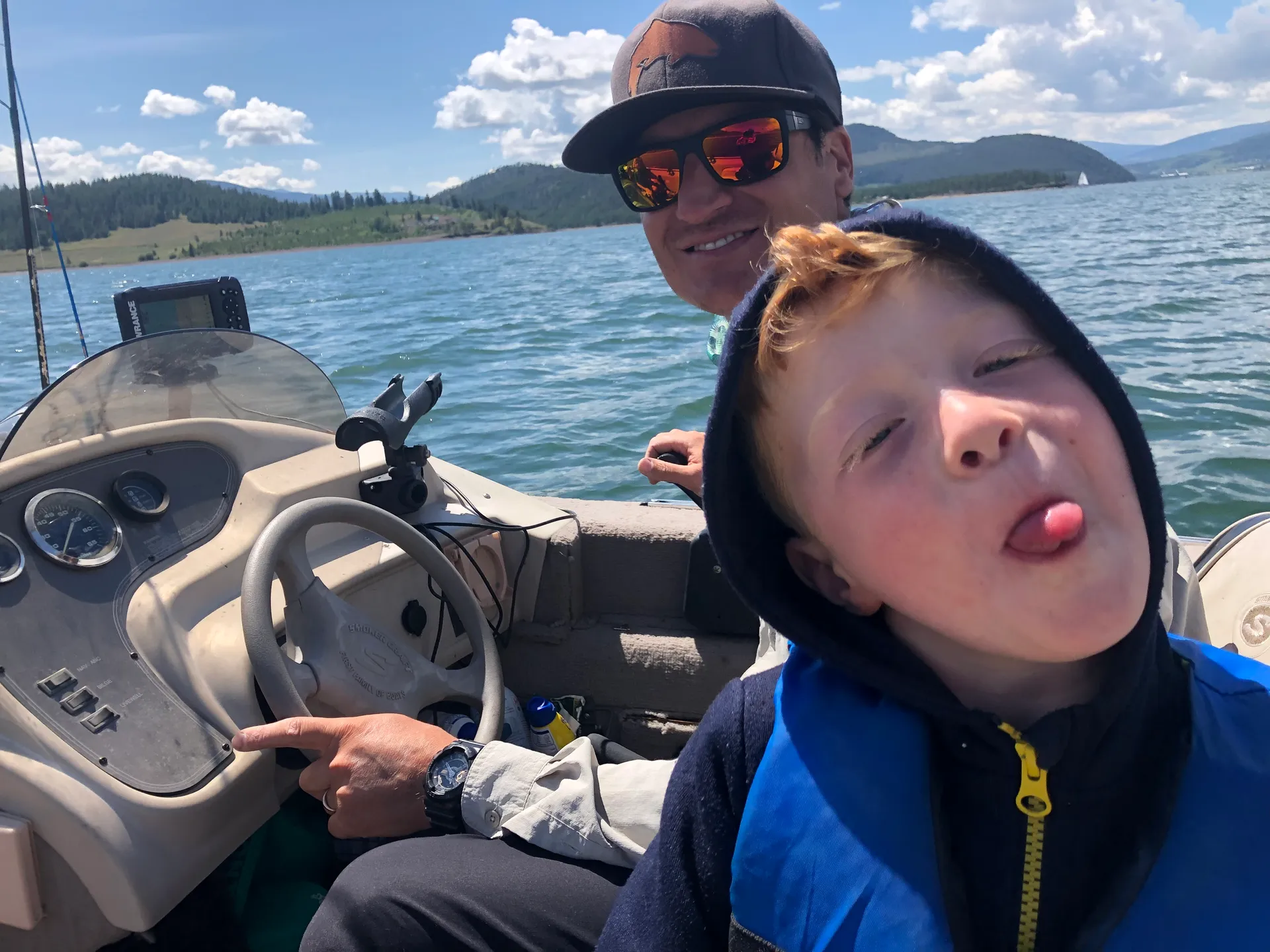 Fishing boat, down-rigger, trolling motor, finders