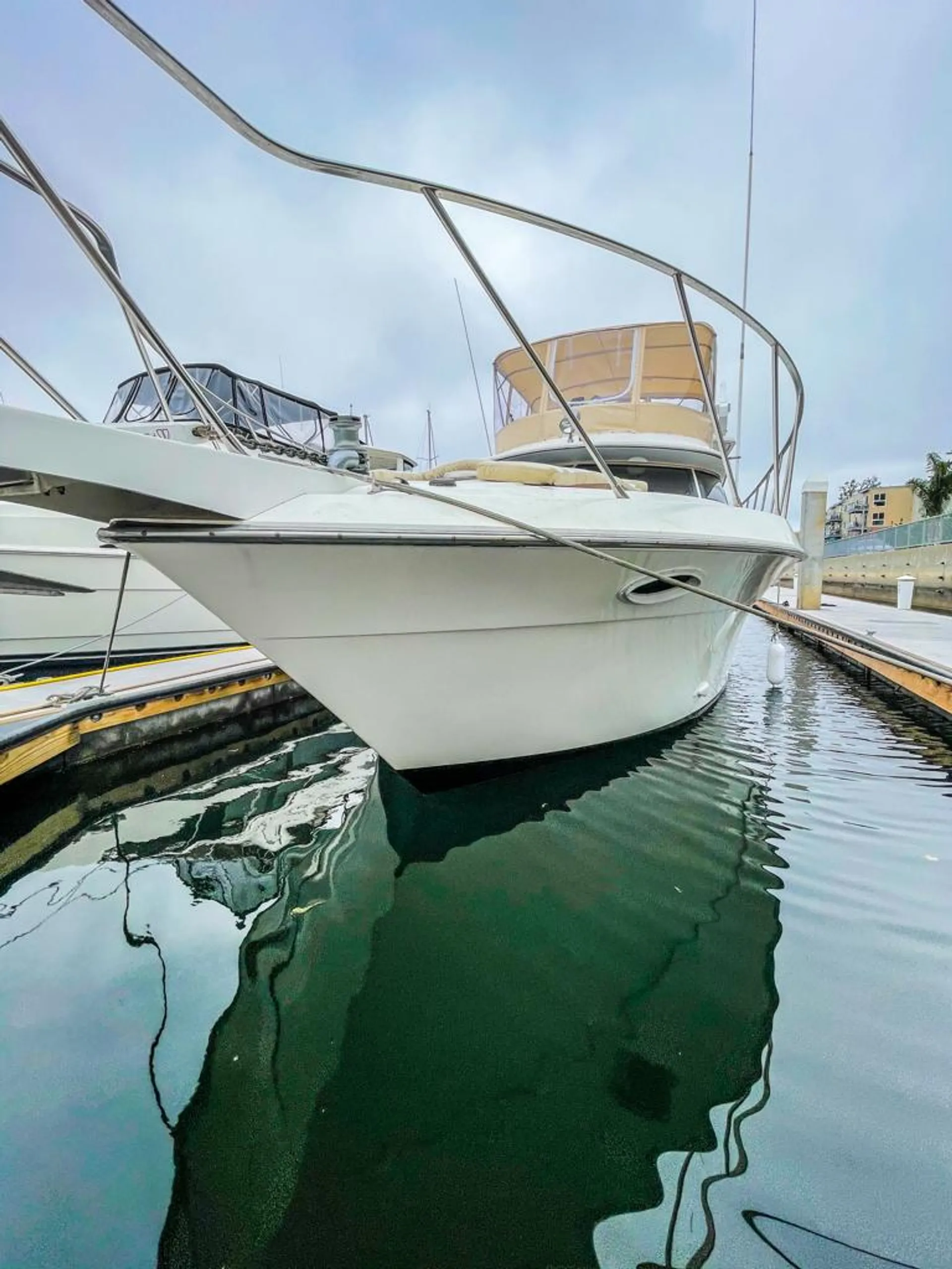 Enjoy life on a 50ft three level yacht. 12 people.