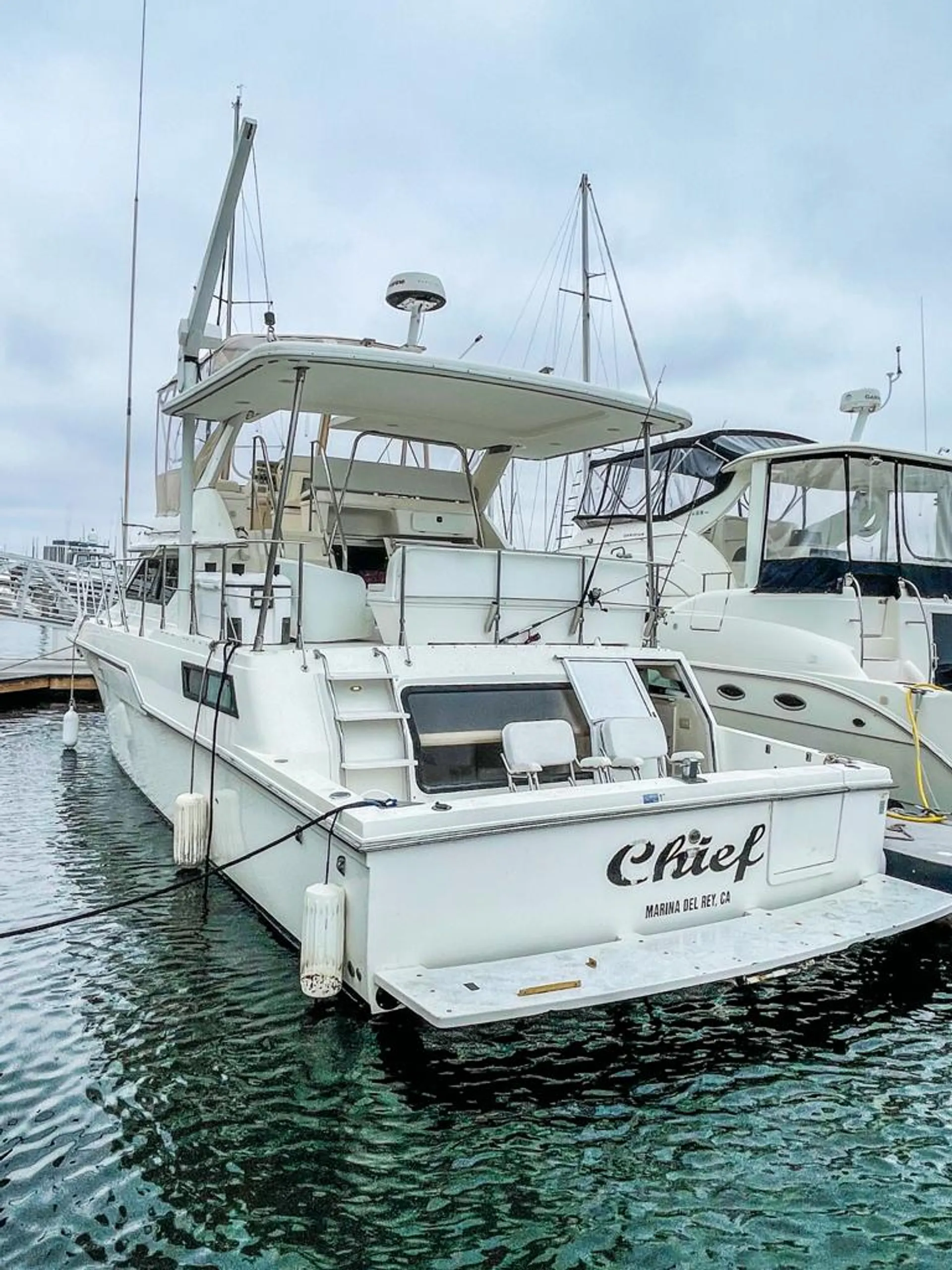 Enjoy life on a 50ft three level yacht. 12 people.