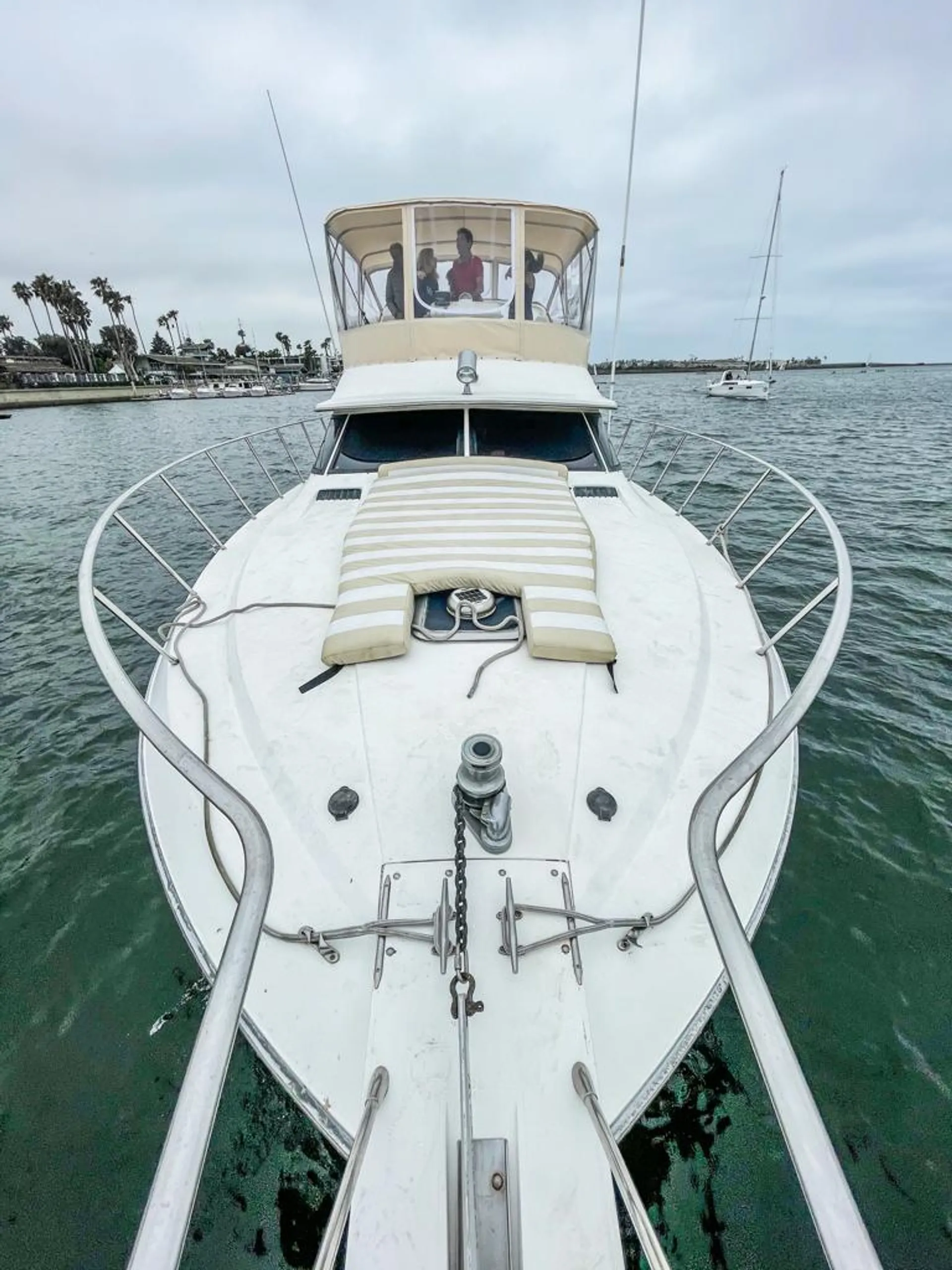 Enjoy life on a 50ft three level yacht. 12 people.