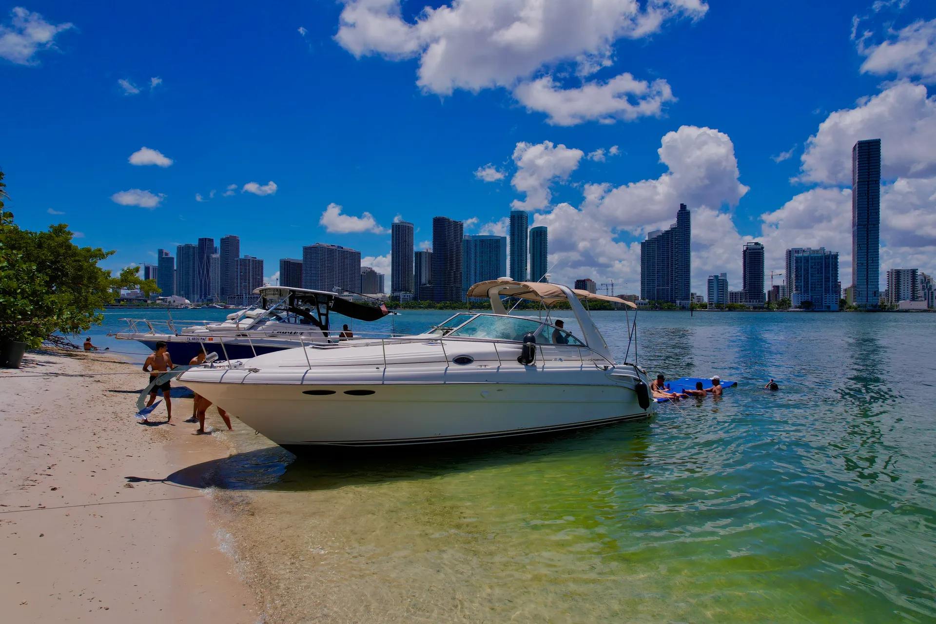 Sand bars  yacht tour swim in the crystal waters , millionaire houses 