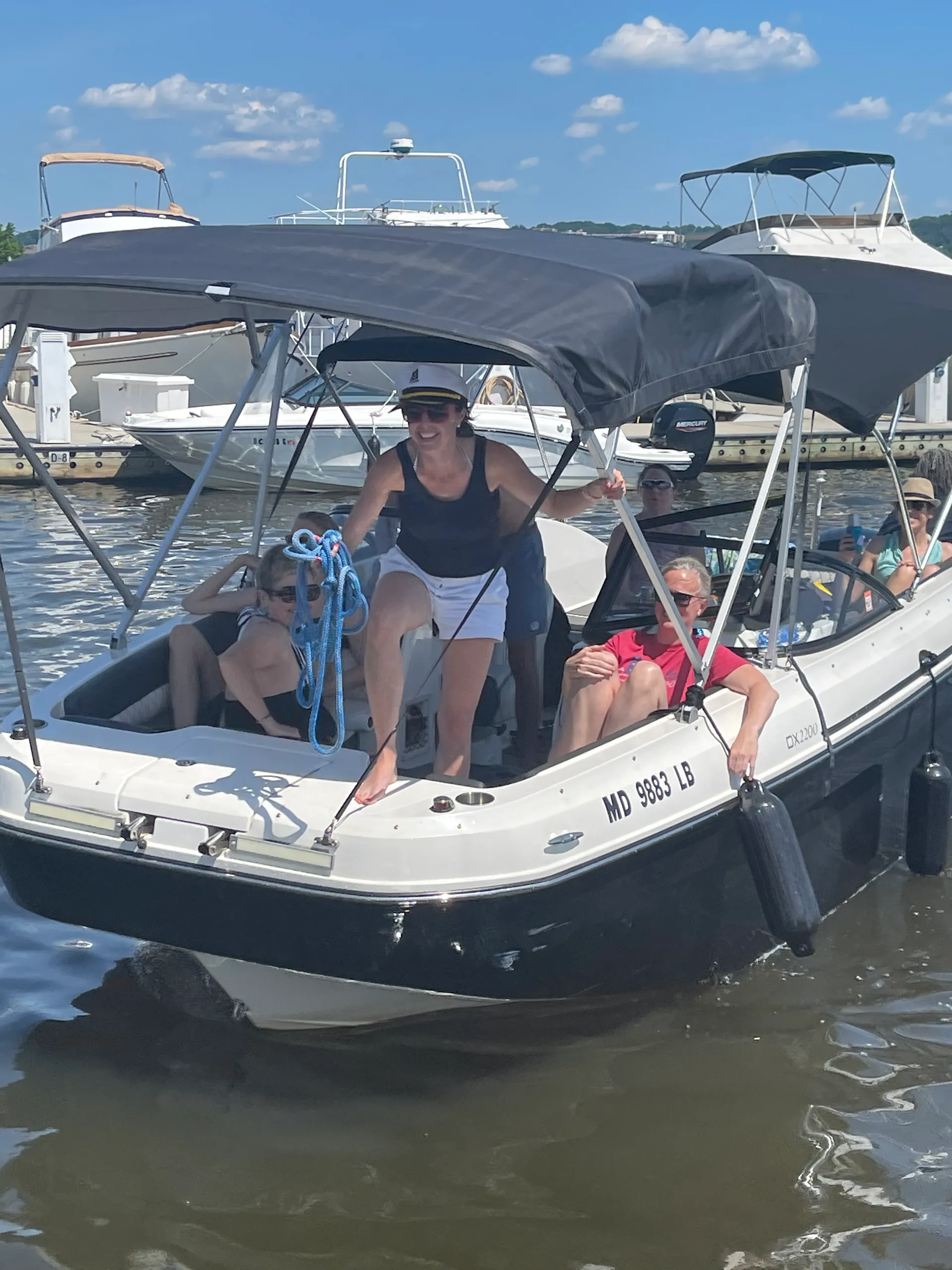 DMV’s Cleanest Party Deck Boat Bayliner with Mercury 150