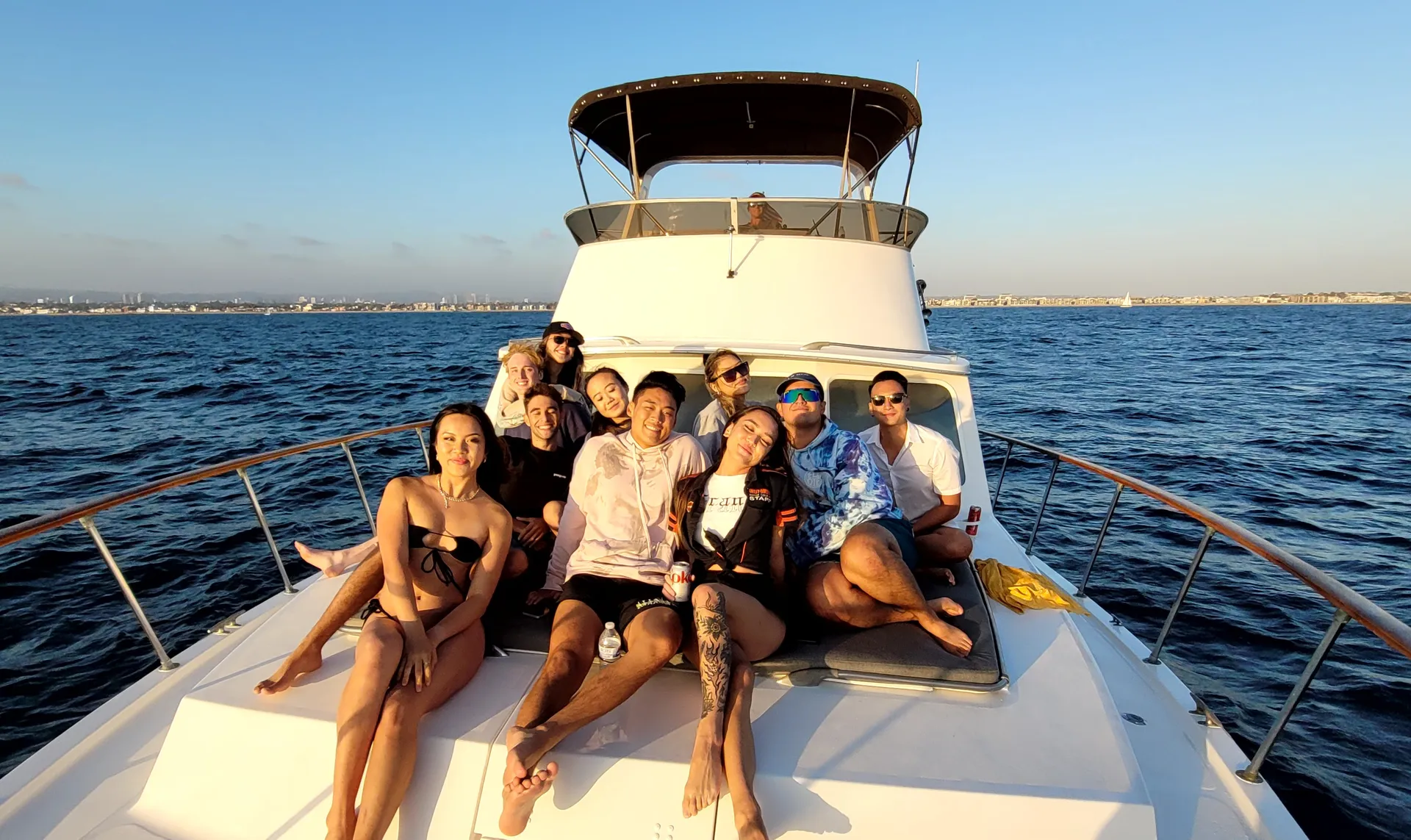 🌊 BEST VALUE ☀️ Huge Bow Cushion! Classic 50ft Motor Yacht ⚓️