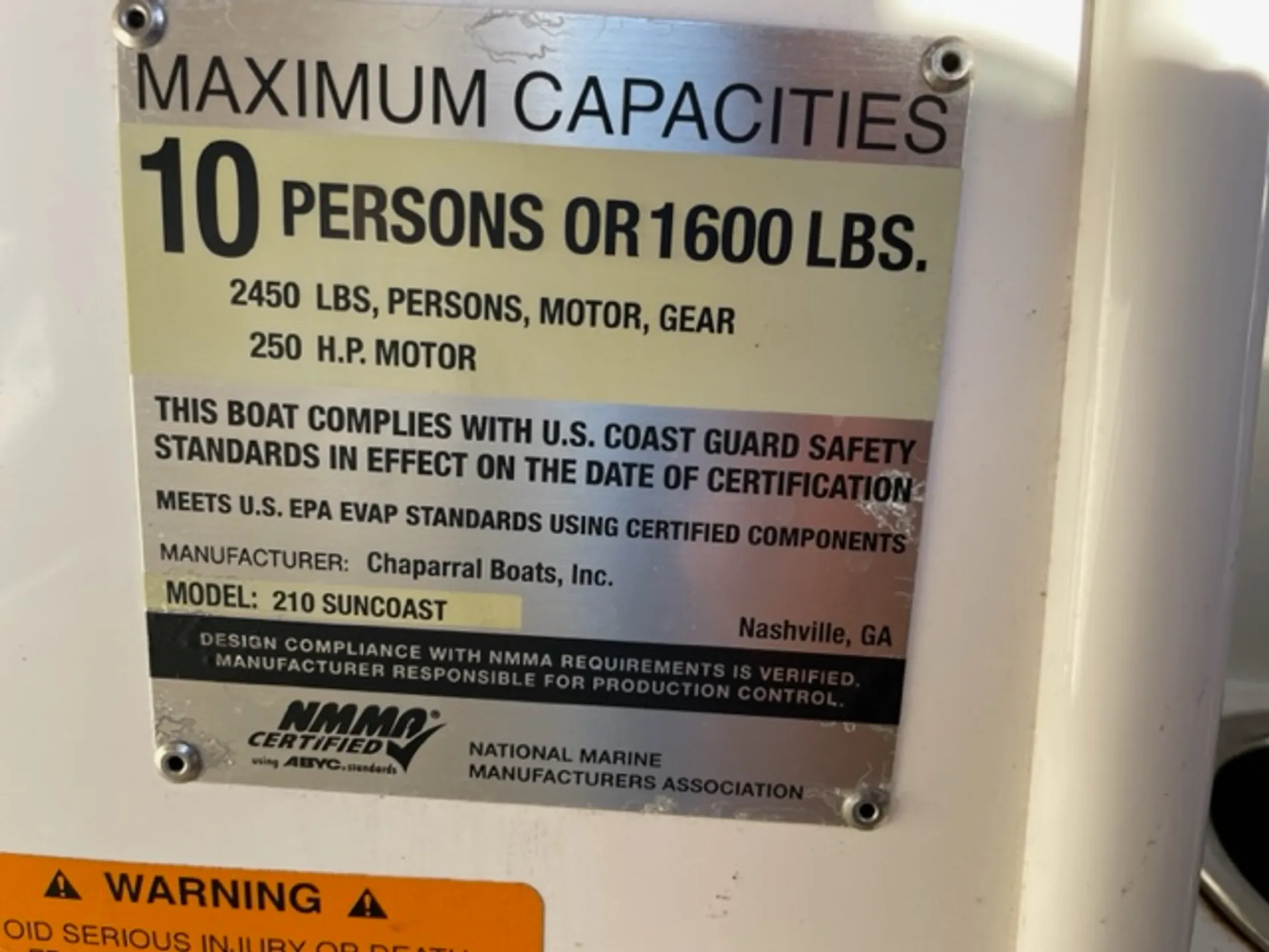 CHAPARRAL BOATS 210 SUNCOAST in Arnold, MD — photo 7