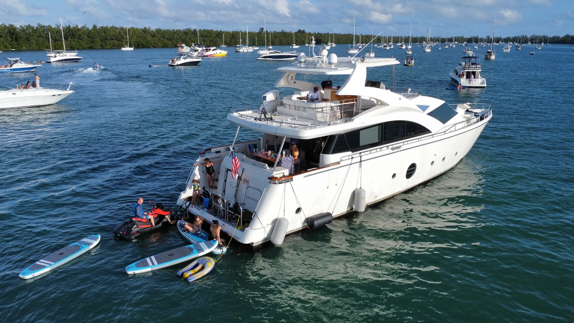 Free Jetski I 75FT Luxury 3 Deck Yacht