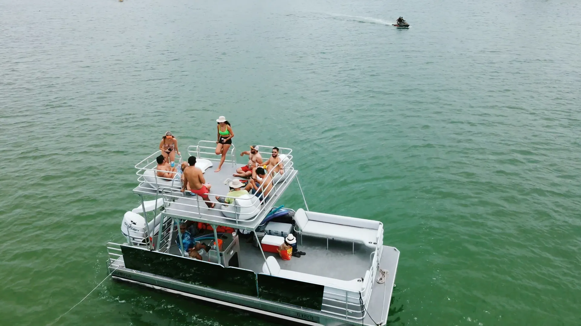 25' Ultimate Party Barge With Water Slide🛝, Music🎶, Games for 12 ppl