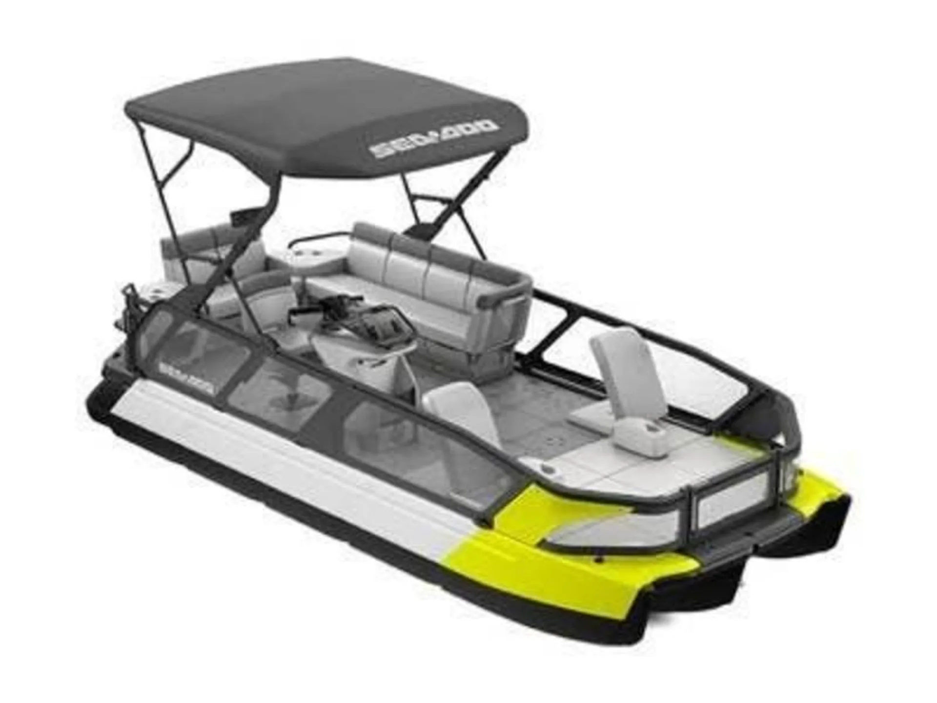 Jet powered 230hp Tritoon for your tube towing and fishing desires
