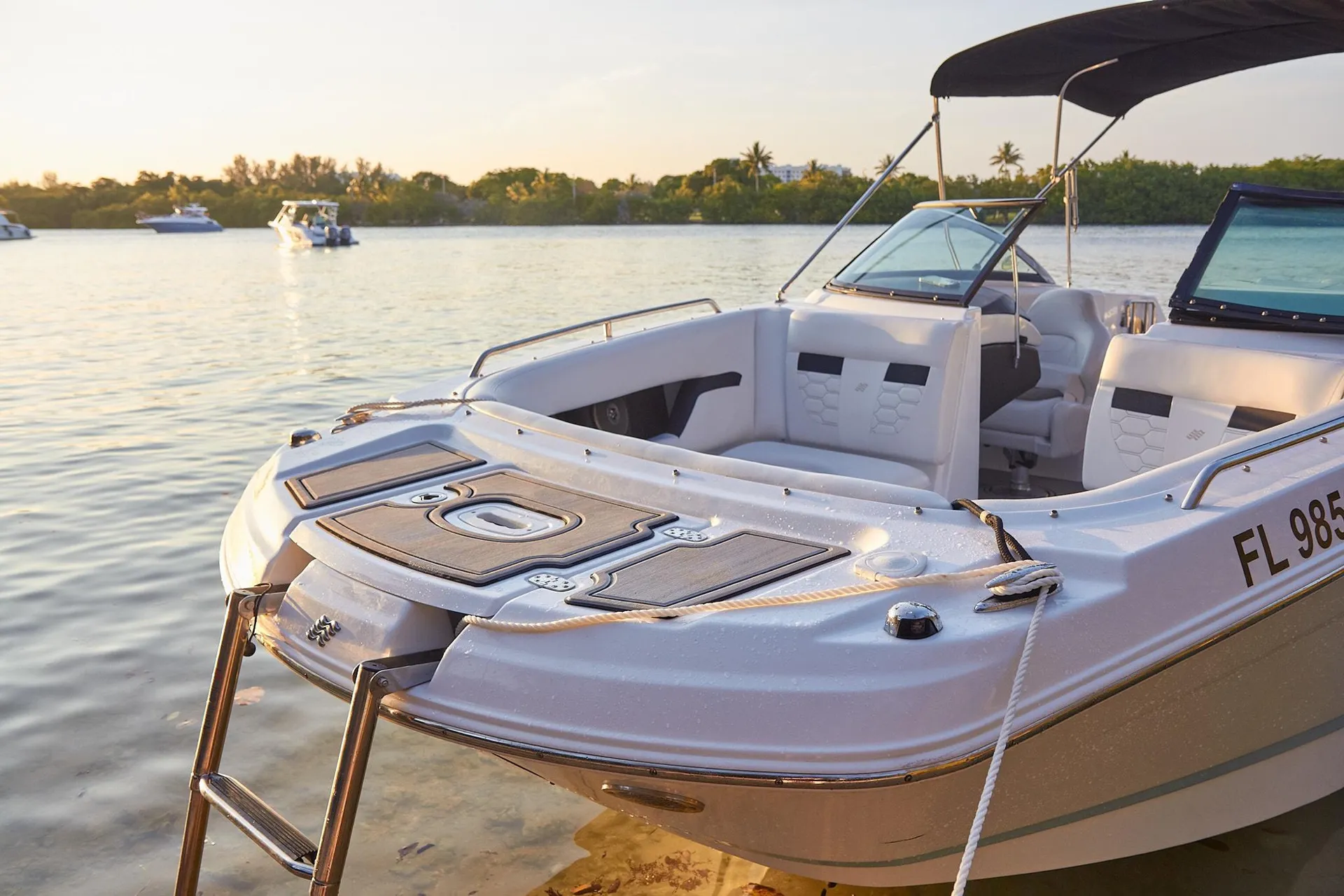 2022 Power boat with restroom. 