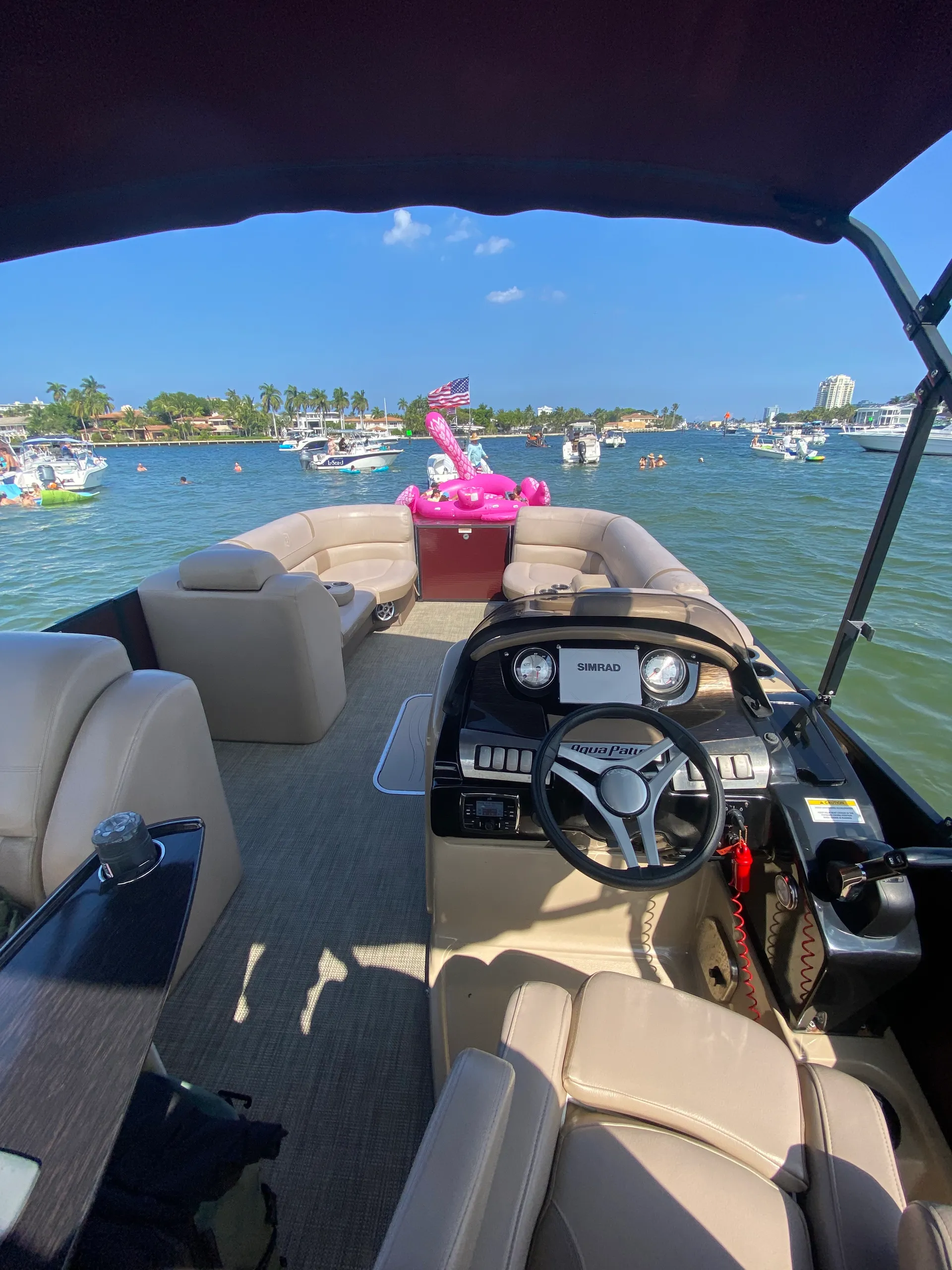 Aqua Patio Pontoon Ultimate Party Layout 27 ft