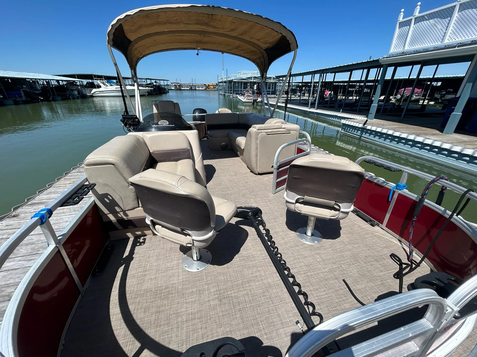 SUN TRACKER BY TRACKER MARINE FISHIN' BARGE 20 DLX W/90ELPT 4-S in Rockwall, TX — photo 3