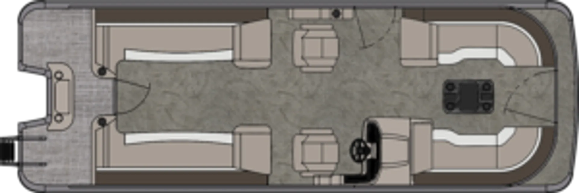 Luxury Tahoe Cascade 200HP Tritoon - 25’ Quad Lounger