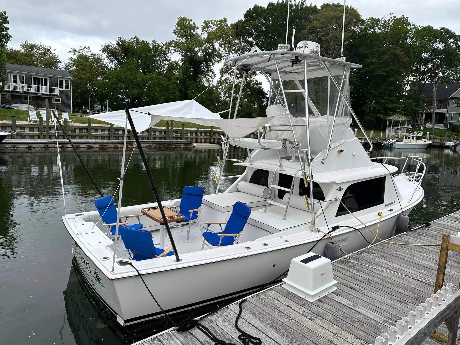 31’ Bertram with local Captain & fuel included.