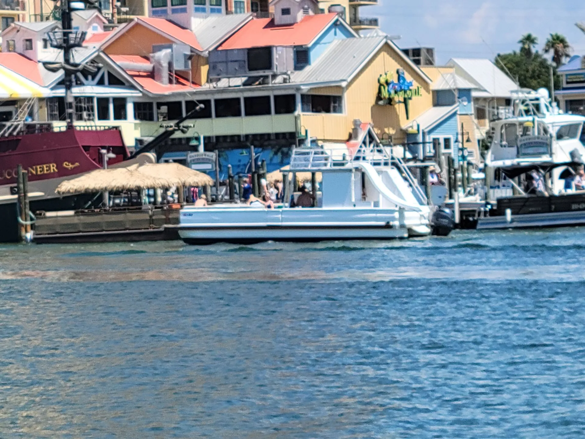 35ft Party Pontoon with a bathroom Upper deck with slide and wet bar