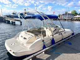 21ft Boat with Bimini Top, Enclosure, and Bathroom – Lake Washington boat photo