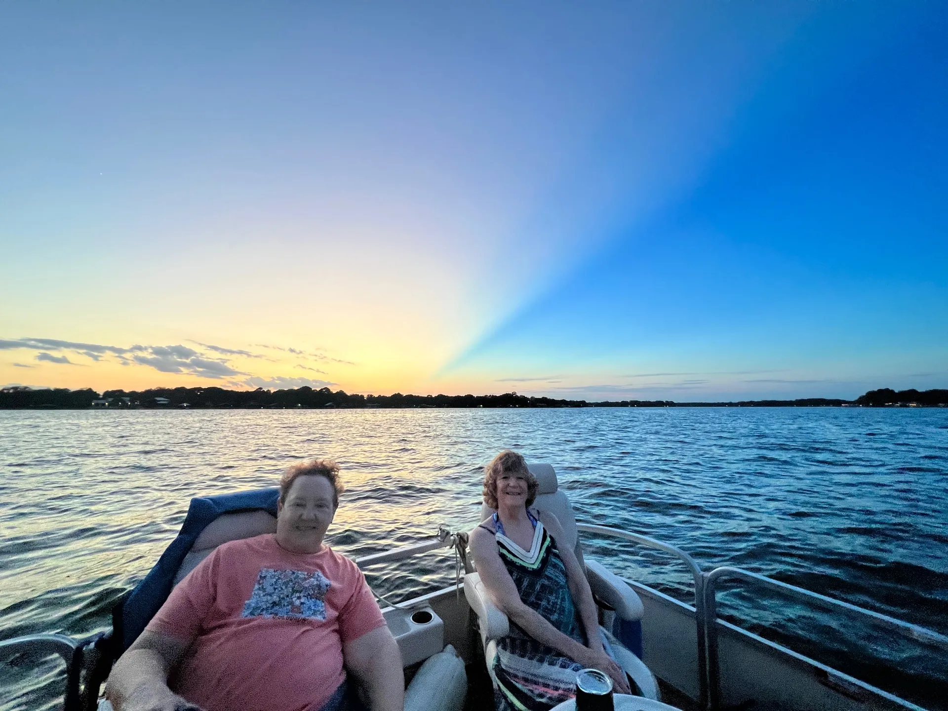 24 Foot pontoon boat for rent on Cedar Creek Lake 