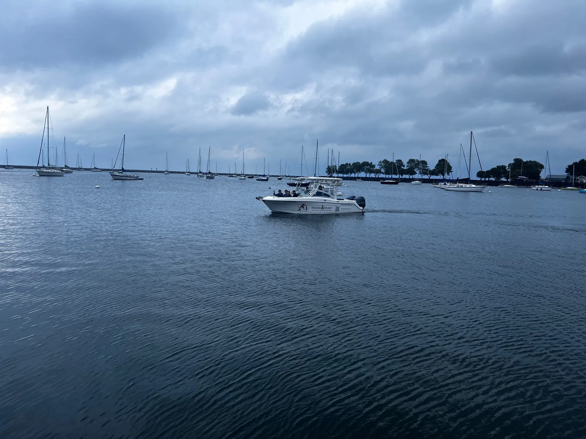 24’ Robalo on Lake Michigan, WITH A BATHROOM!