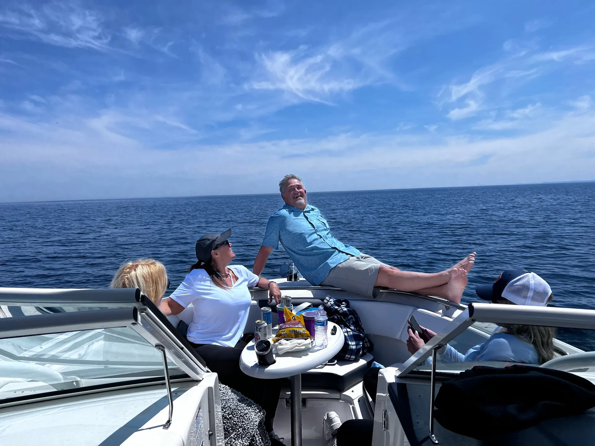 24’ Robalo on Lake Michigan, WITH A BATHROOM!